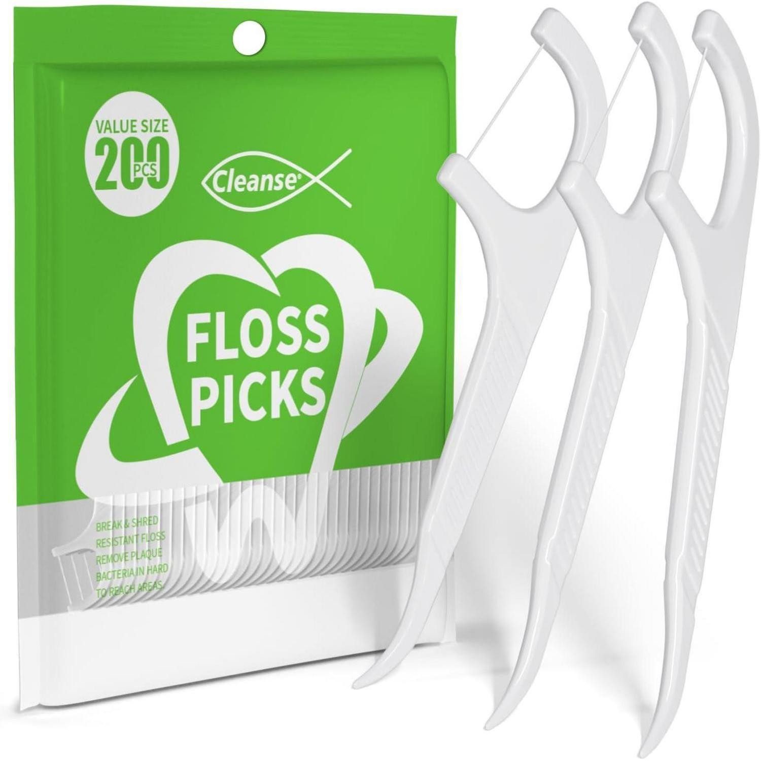 LuxusKollektion Zahnseide-Stick Zahnseide Stick 200 Stück 3X Zahnreinigung für engen Zahnzwischenräume