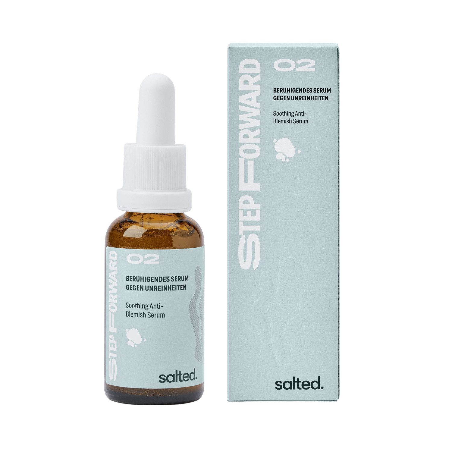 salted. Gesichtsserum Beruhigendes Serum gegen Unreinheiten, ohne Duft, gegen Pickel