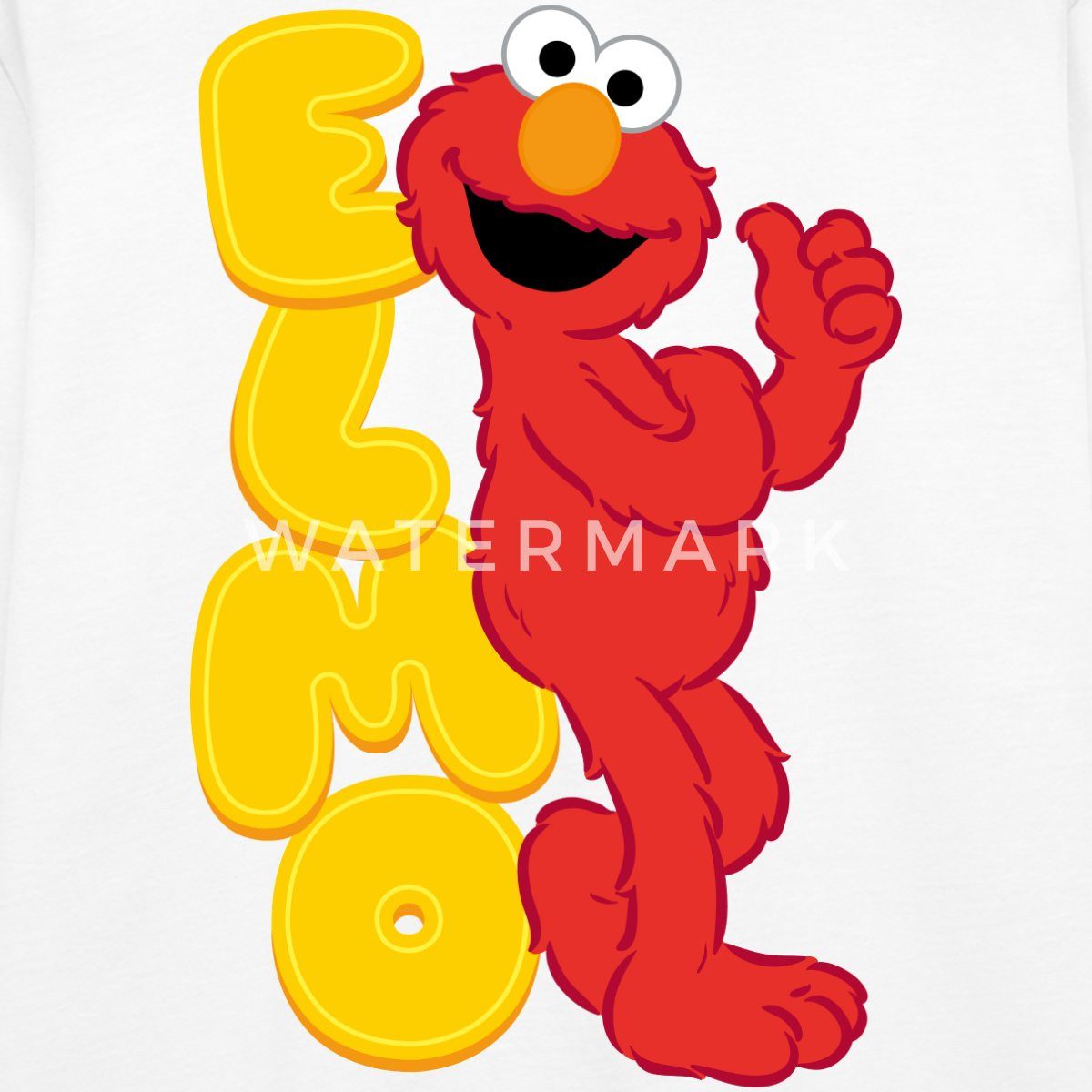 Spreadshirt T-Shirt Sesamstraße Elmo Mit Schriftzug Kinder Premium Langarmshirt (1-tlg)