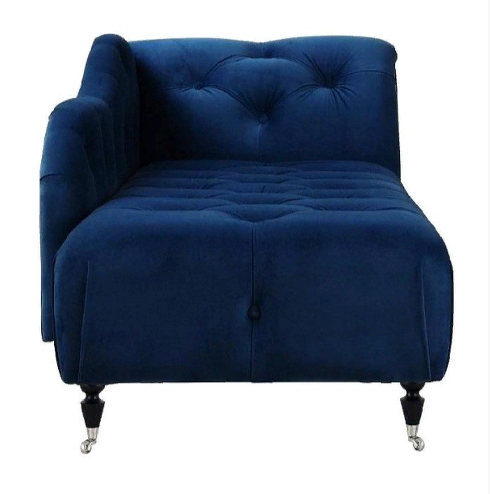 Xlmoebel Relaxliege Elegante Chesterfield Chaiselounge mit Samt und Knöpfen, Chaiselounge 1 Teile, Made in Europa