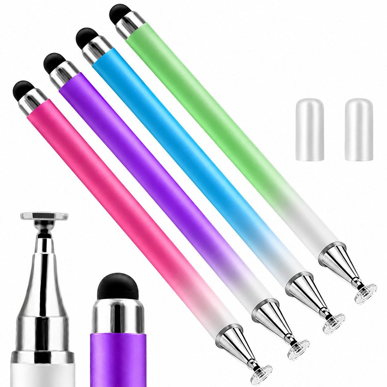 SpionProfi Eingabestift 4x Eingabestift Touchstift Handy Tablet Smartphone Universal TouchPen (1-St) 4x Universal Eingabestift für präzises Tippen auf Touchscreen-Geräten