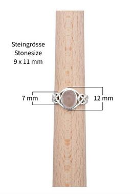 mantraroma Silberring 925er Silber mit Rosenquarz