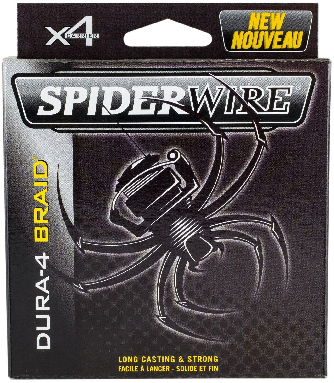 Spiderwire Angelschnur Dura 4 Green 0,10mm 9,1kg - 150m geflochtene Angelschnur Allround, 150 m Länge, 0,10 mm Fadendurchmesser, (1-St), Weiches Geflecht für langes und müheloses werfen