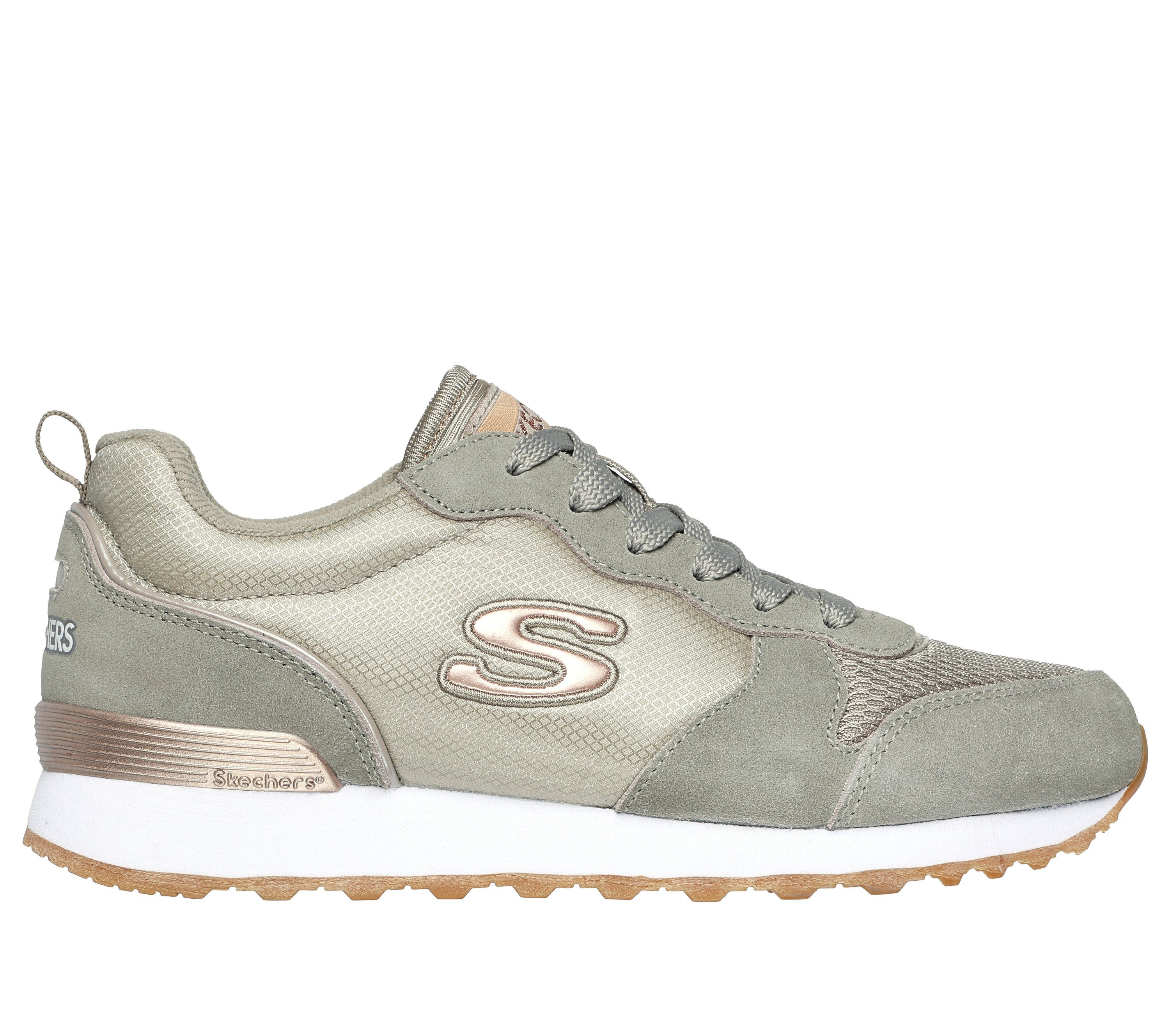 Skechers OG 85 - GOLDN GURL Sneaker Schnürschuh, Original-Retro-Jogginschuh mit Air-Cooled Memory Foam®