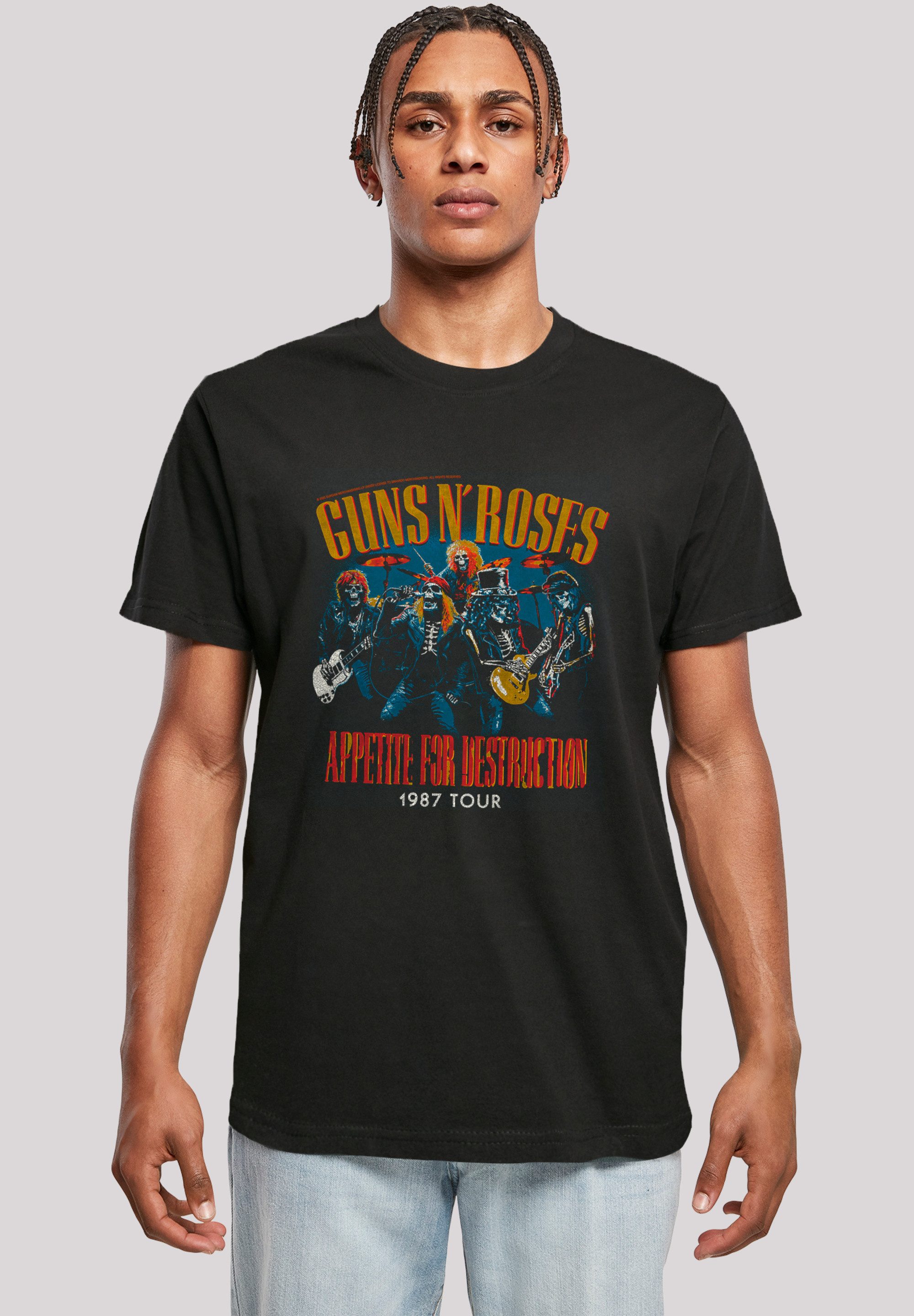 F4NT4STIC T-Shirt Guns N' Roses 1987 Tour Vintage Rock Premium Qualität günstig online kaufen