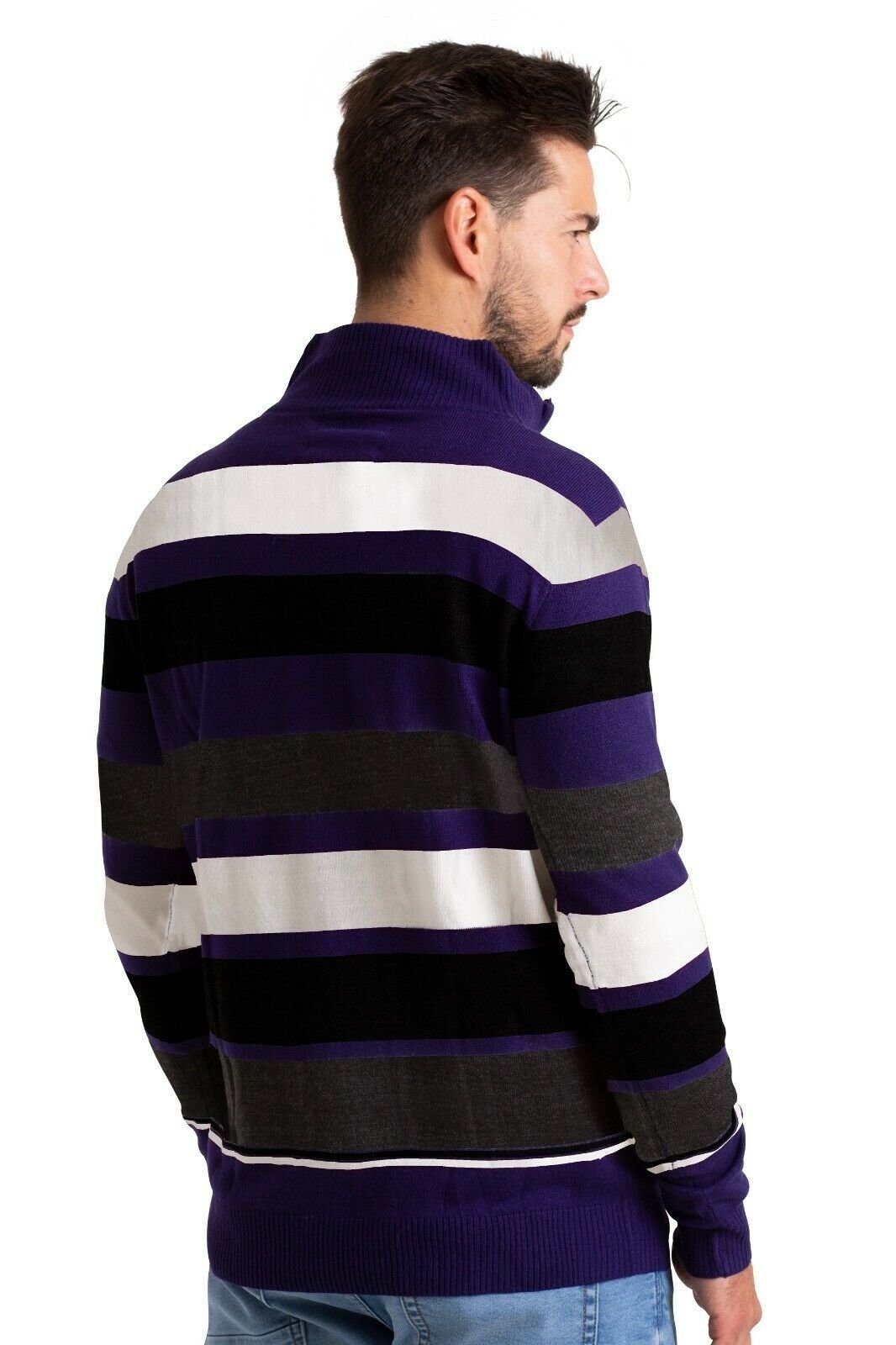 BlauerHafen Strickpullover Herren High-neck Sweater Half günstig online kaufen