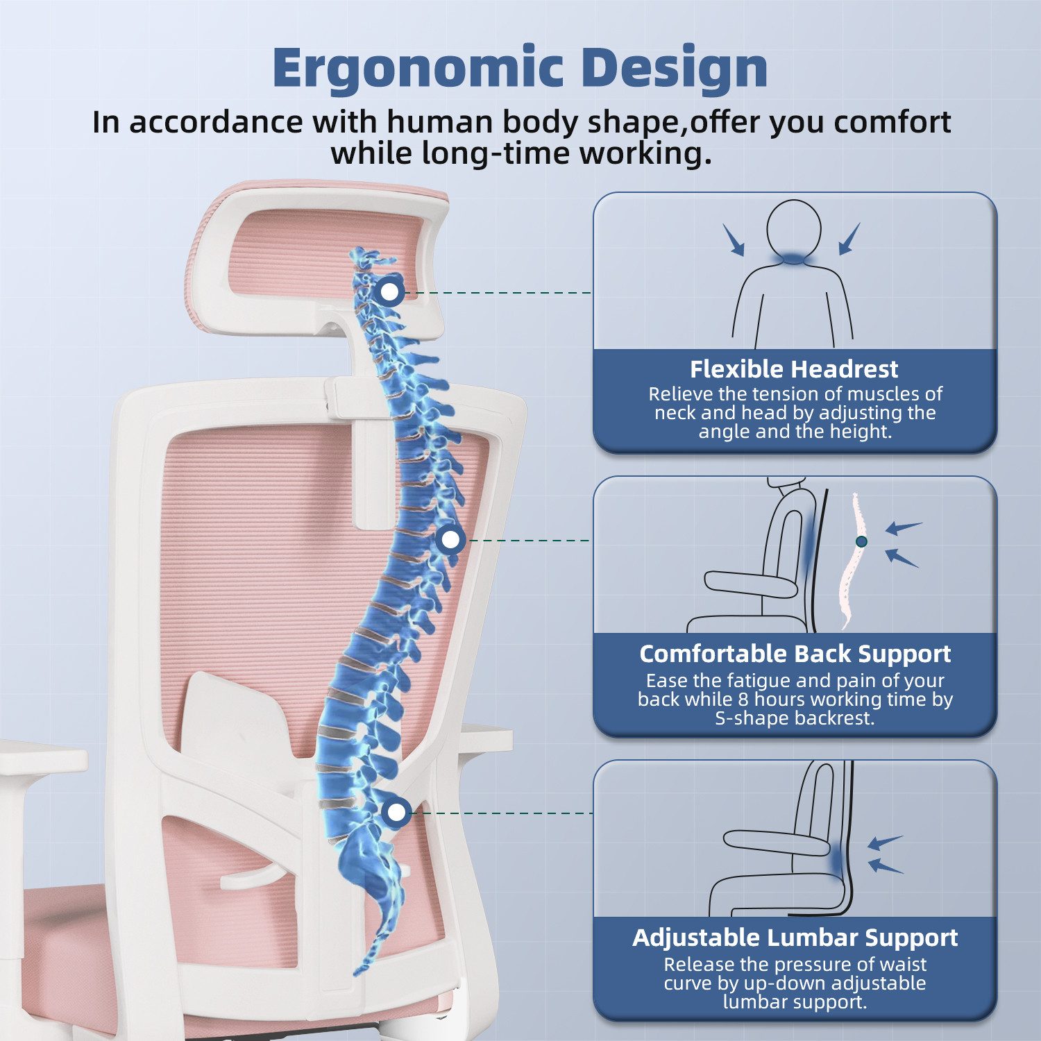 Adormii Bürostuhl Ergonomischer Bürostuhl, Schreibtischstuhl Chefsessel günstig online kaufen