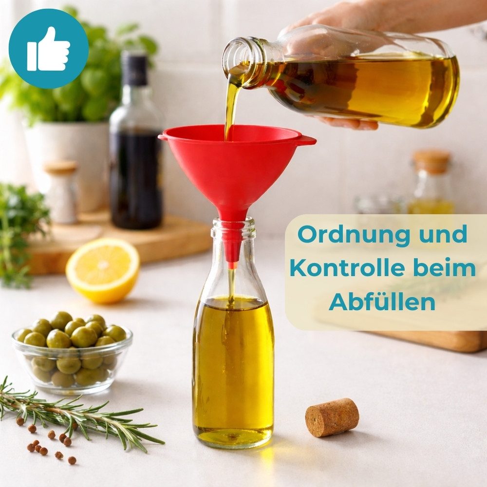 GarPet Öltrichter Trichter Küche klein 4er Set Kunststoff Ein Füll Trichter Einfüllhilfe – Bild 4 von 5