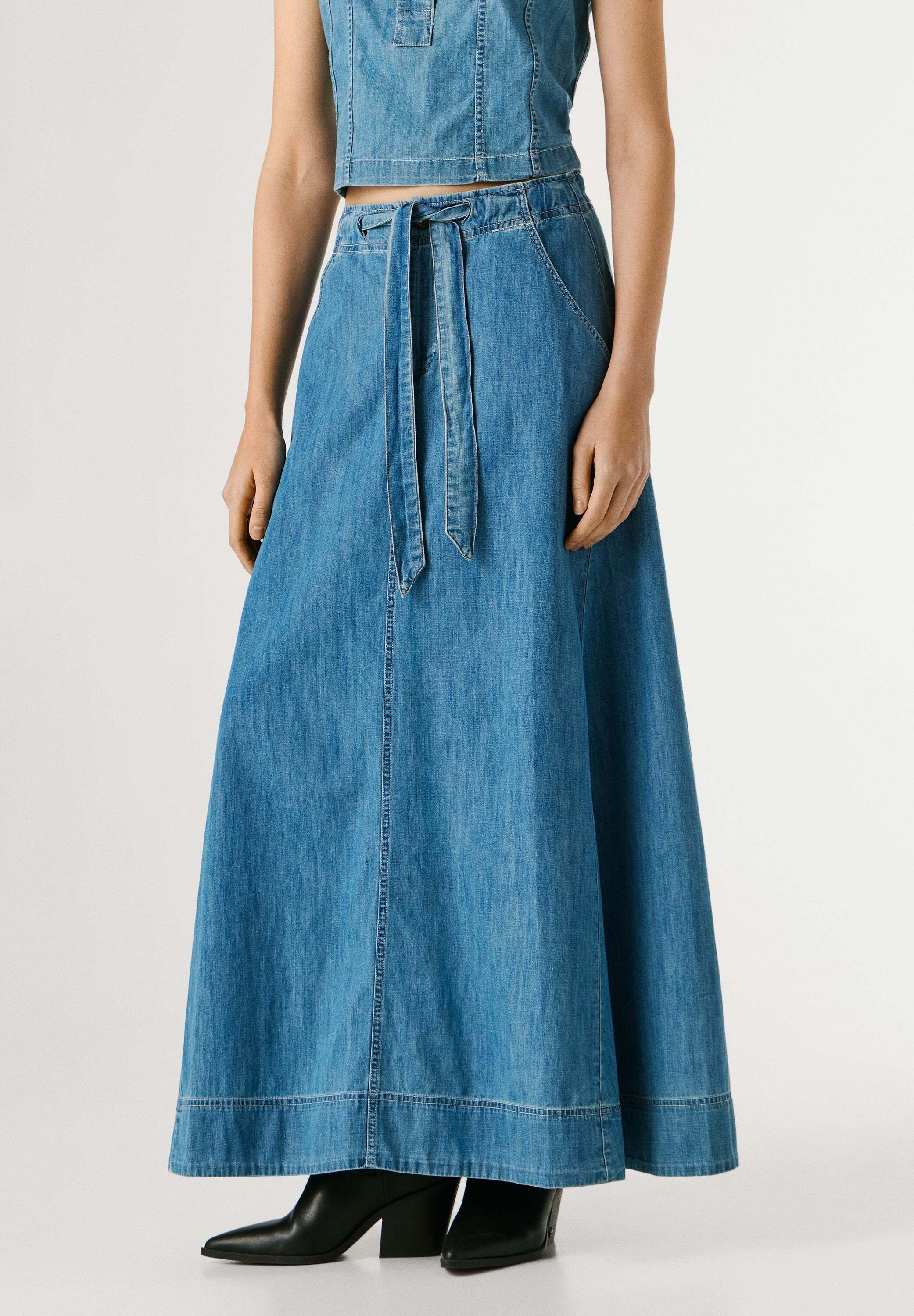 Pepe Jeans A-Linien-Rock skirt MAXI SKIRT UHW BELT