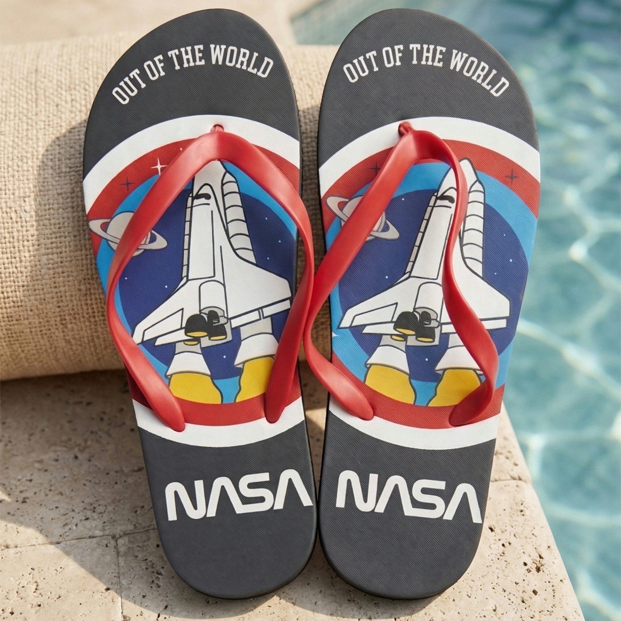 NASA NASA Space Center Jungen FlipFlops Sandalen Latschen Zehentrenner Gr. 34 bis 39