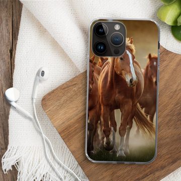 MuchoWow Handyhülle Pferde - Licht - Natur, Handyhülle Telefonhülle Apple iPhone 14 Pro Max