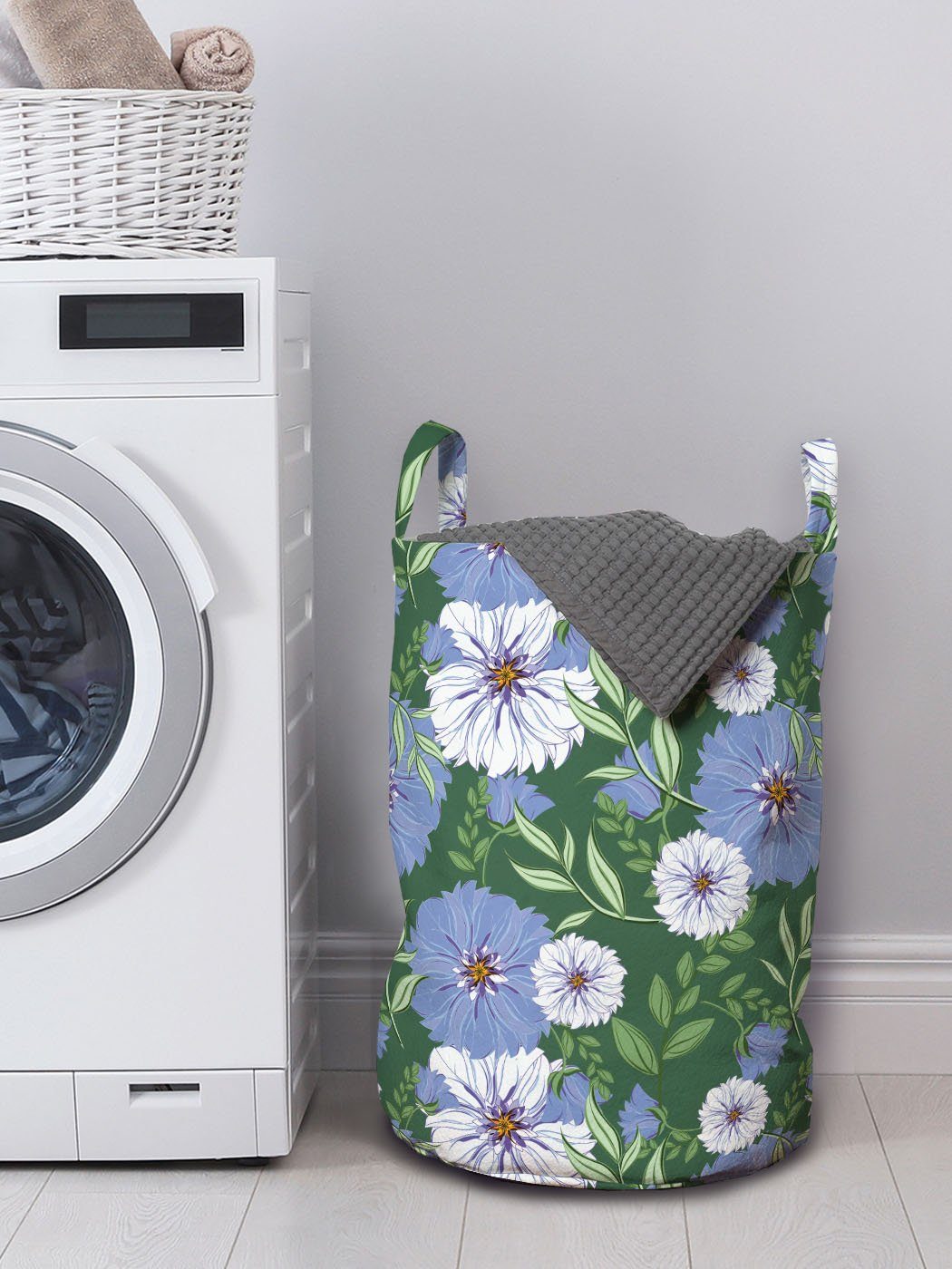 Abakuhaus Kordelzugverschluss Waschsalons, Griffen Wiesenblumen Farbige Wäschesäckchen mit Blumen für Wäschekorb