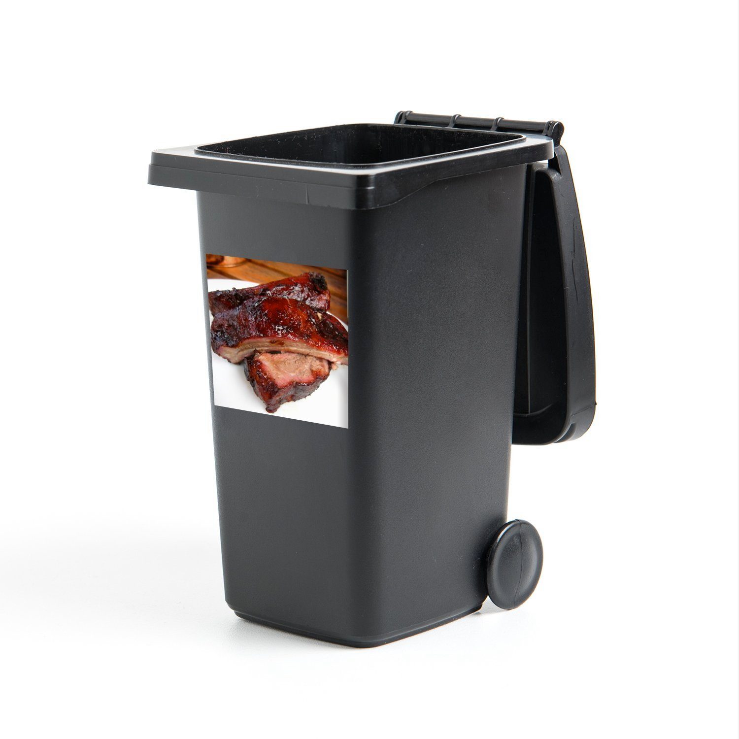 MuchoWow Wandsticker Glasierte gebratene Spareribs liegen übereinander ...