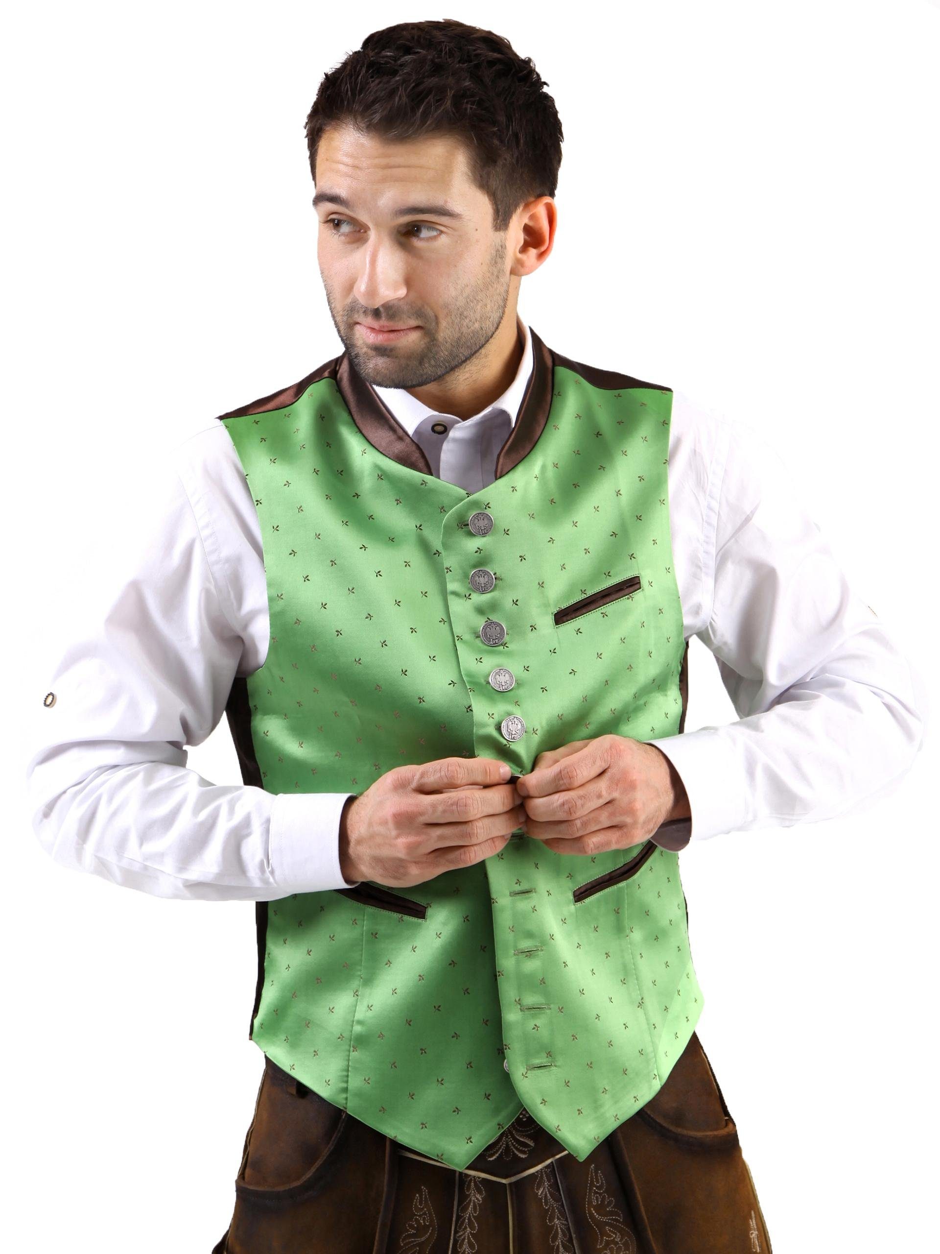 Almbock Trachtenweste Trachtengilet Lorenz (1-tlg) grün (exklusiv)