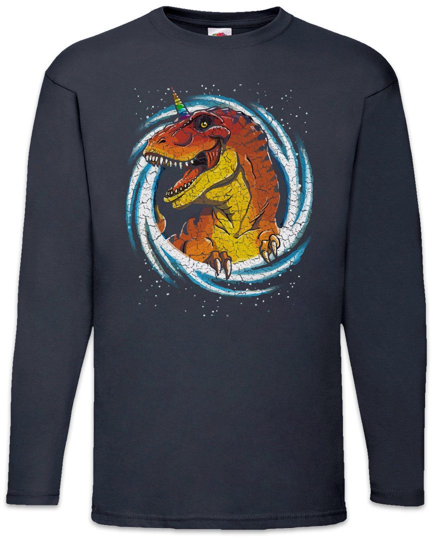 Langarmshirt Unicorn Rex Langarm T-Shirt Tyrannosaurus T-Rex Dinosaurier Einhorn