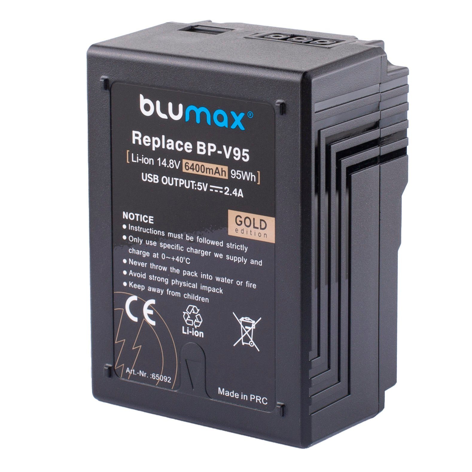Blumax BP-V95 SM-4230RC Kamera-Akku mAh 2x RED PMW-Z450 PMW-F55, 6400