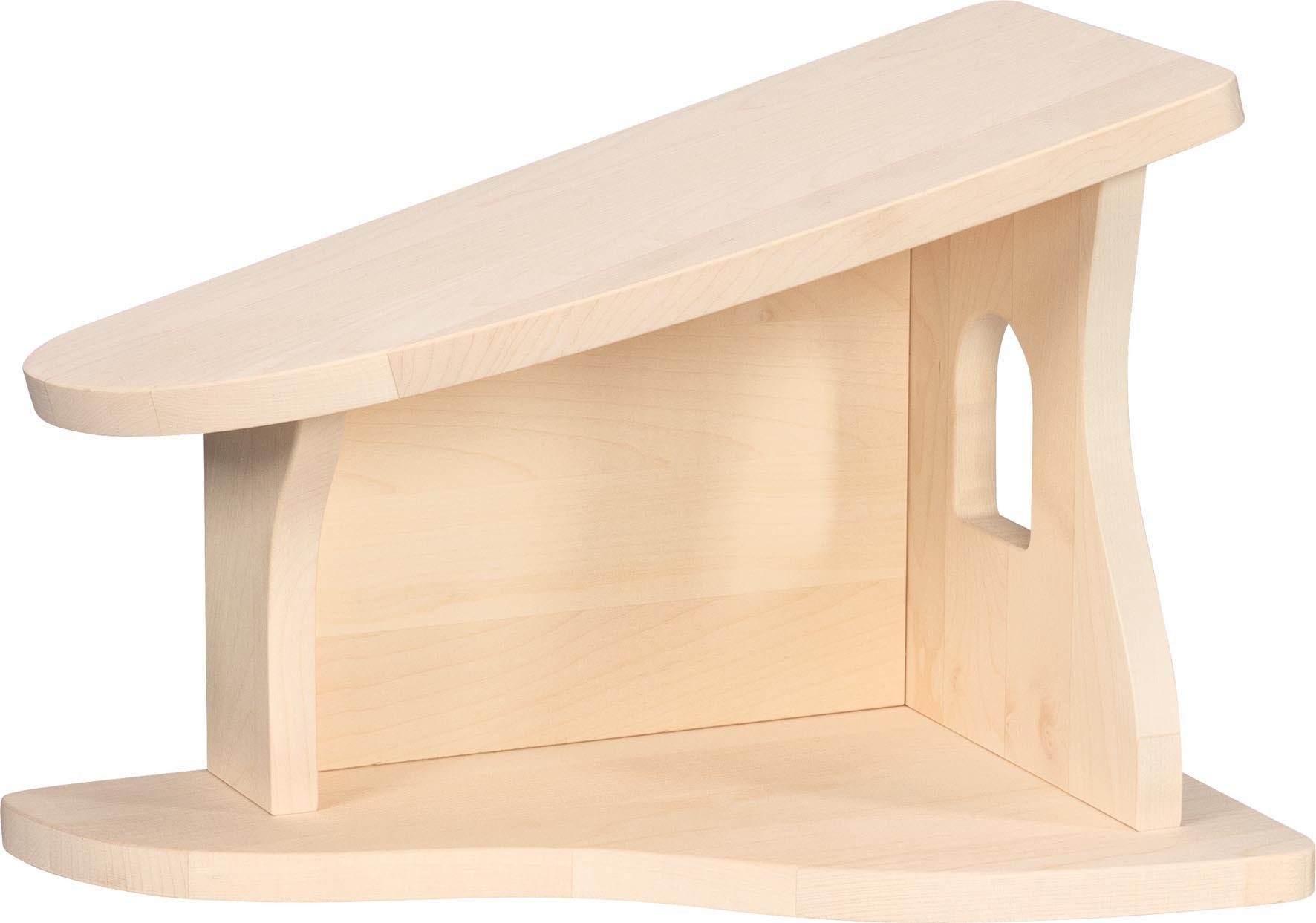 Holztiger Spielwelt Stall, Krippe – montiert, mit Weihnachtsstern