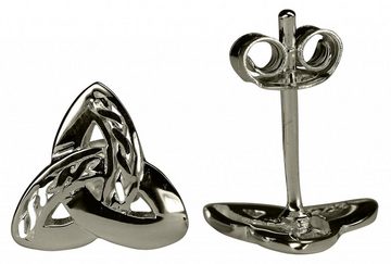 SILBERMOOS Paar Ohrstecker Keltische Ohrstecker "Dreiecksknoten", 925 Sterling Silber