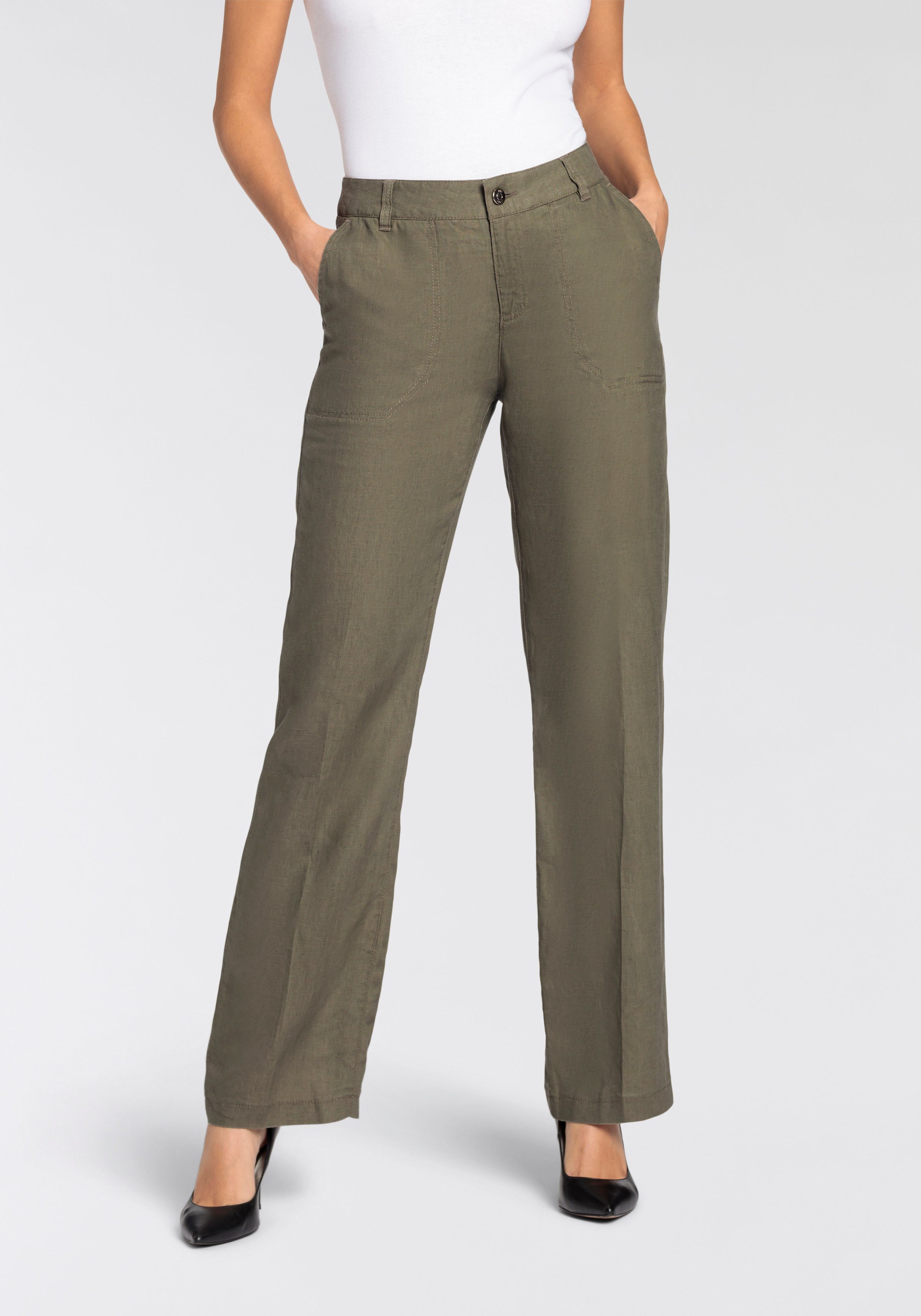 MAC Leinenhose NORA in verkürzter Länge, günstig online kaufen