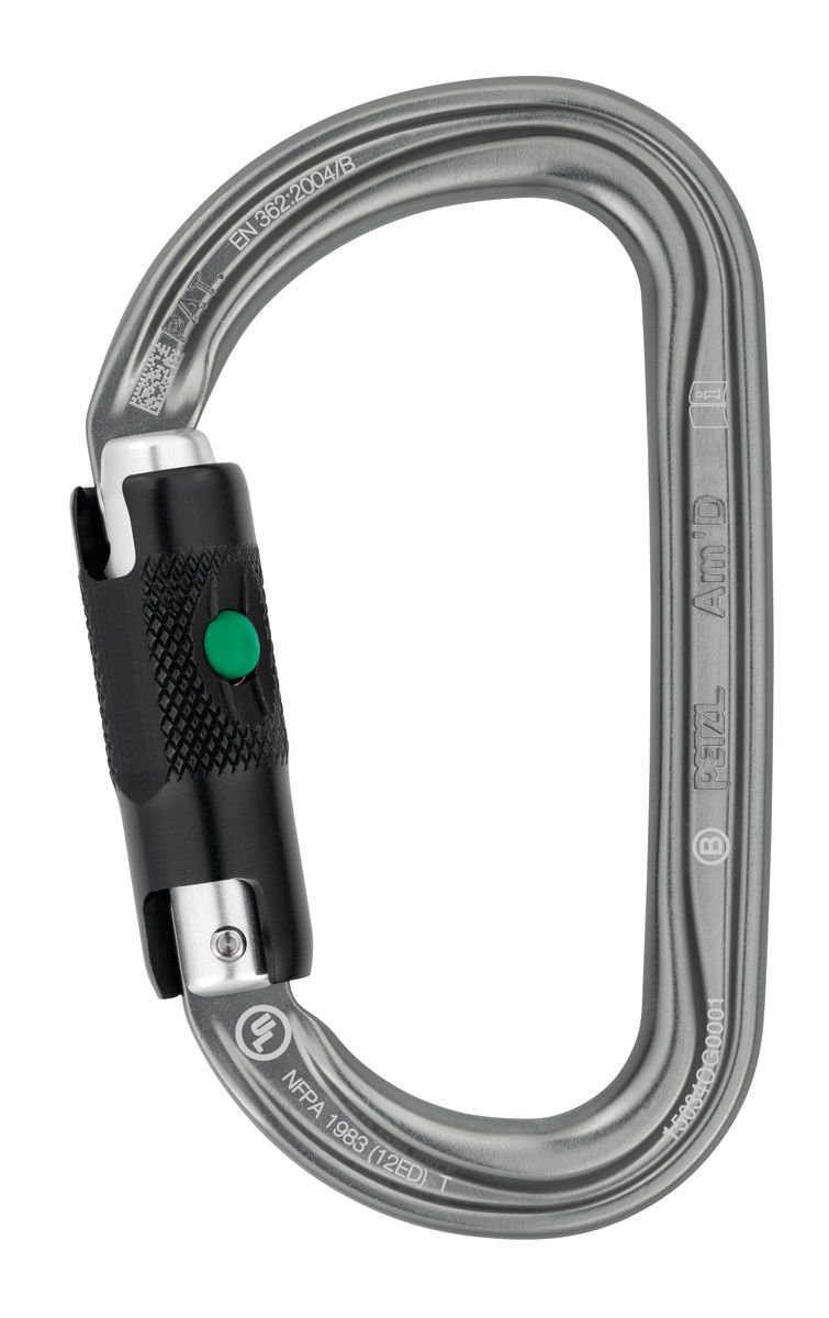 Petzl Karabiner Am´D Ball-Lock Karabiner grau