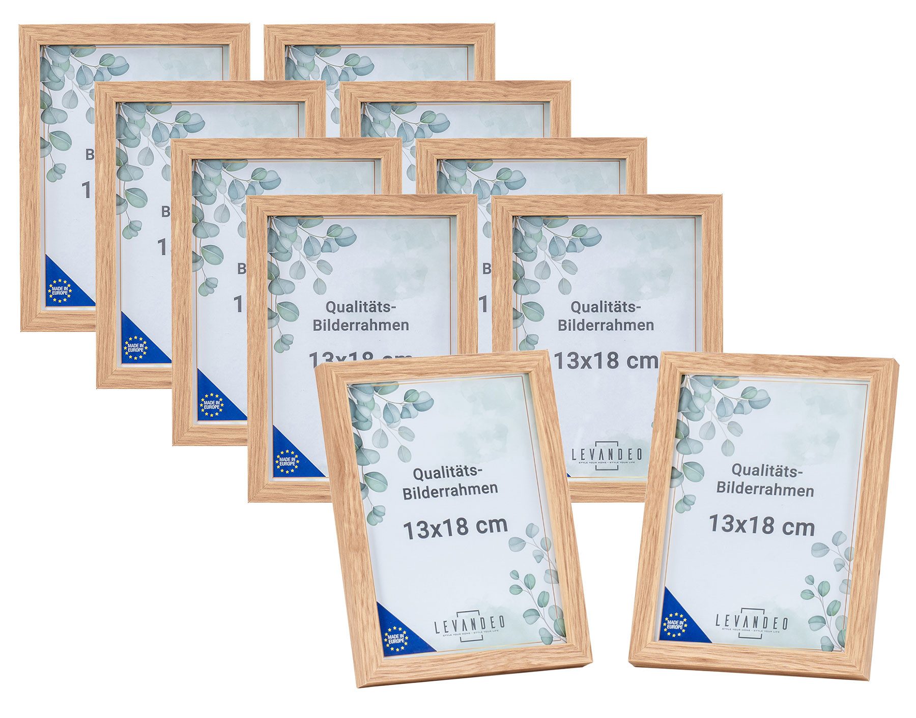 Levandeo® Bilderrahmen, 10er Set Portrait Bilderrahmen Made in EU 13x18 Eic günstig online kaufen