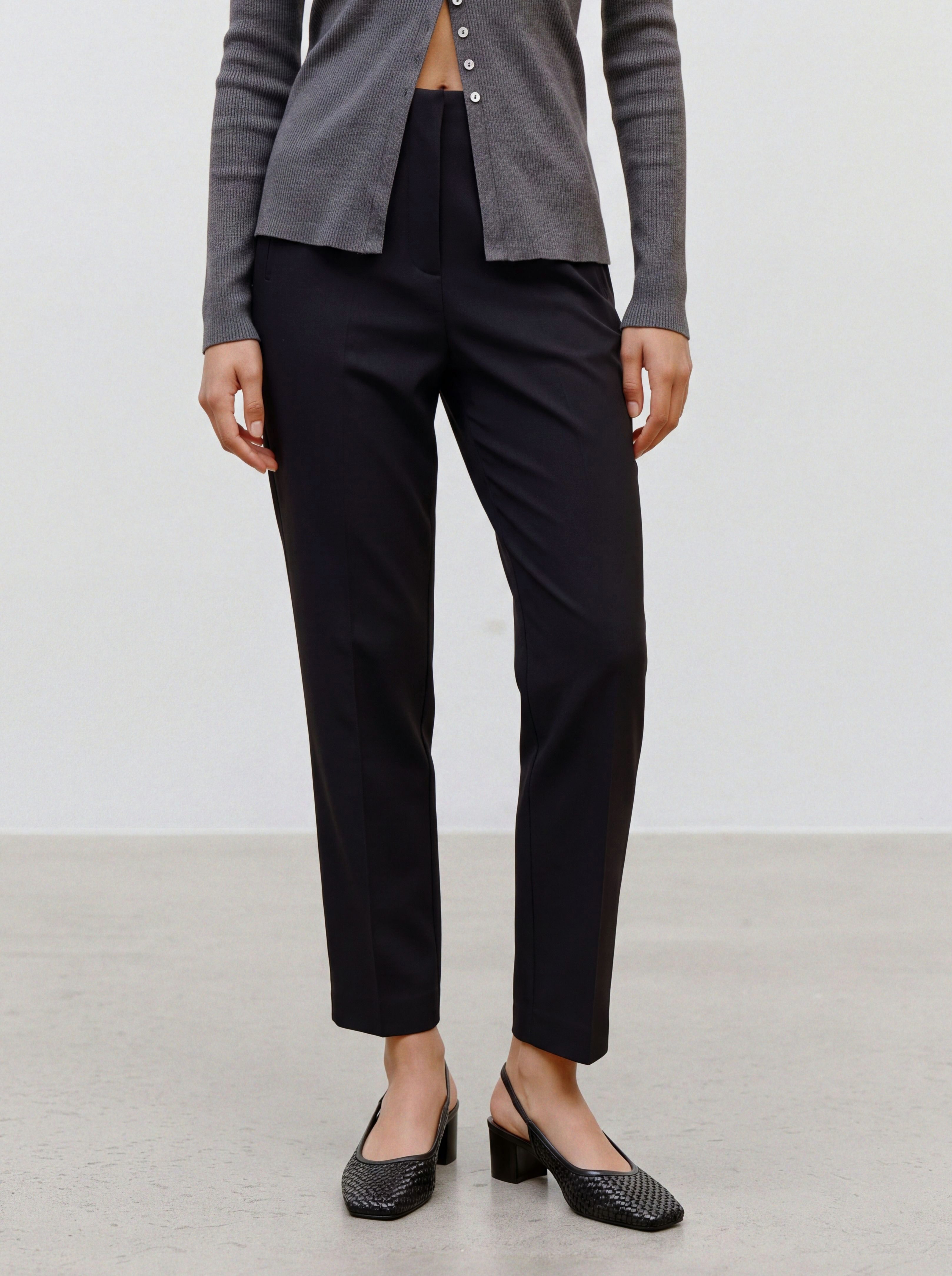 Vero Moda Anzughose VMZOEY MW TAPERED PANT NOOS Materialmix