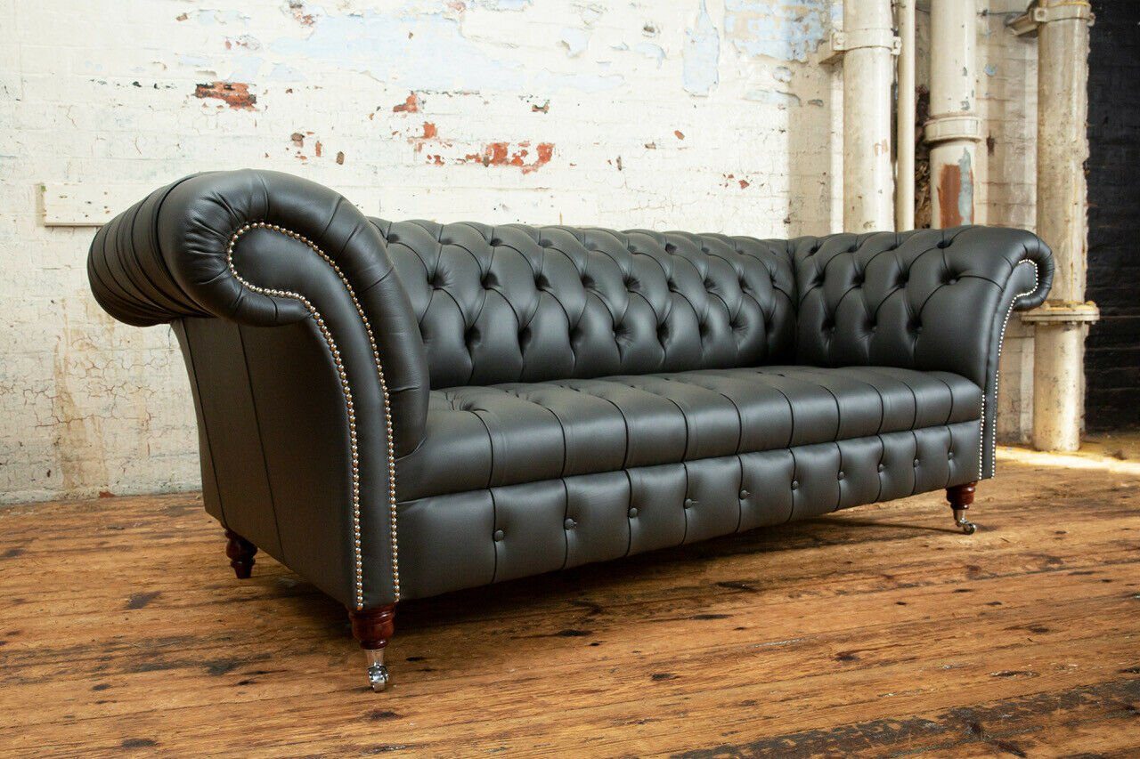JVmoebel Chesterfield-Sofa, Chesterfield 3 Sofa 225 Sitzer Couch cm Sofa Design