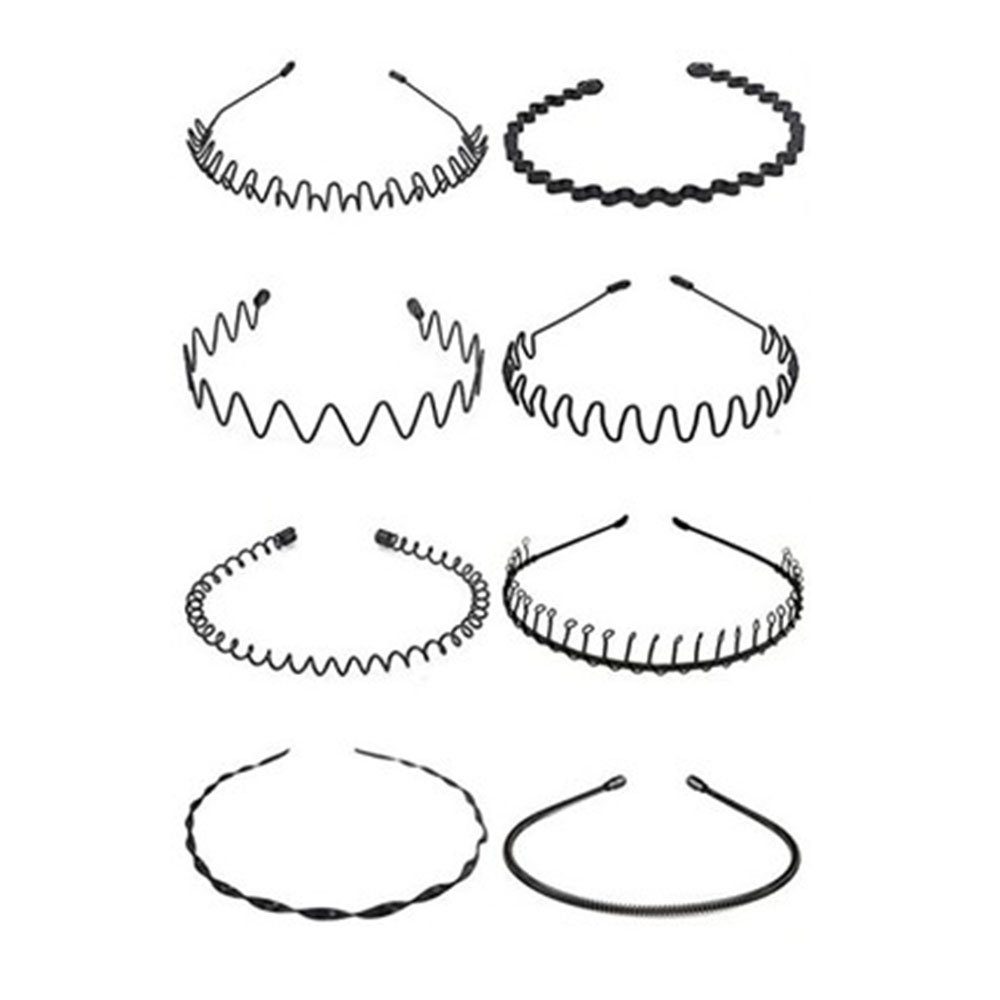 Jormftte Stirnband Unisex Wellenförmiges Stirnband Metall Haarband