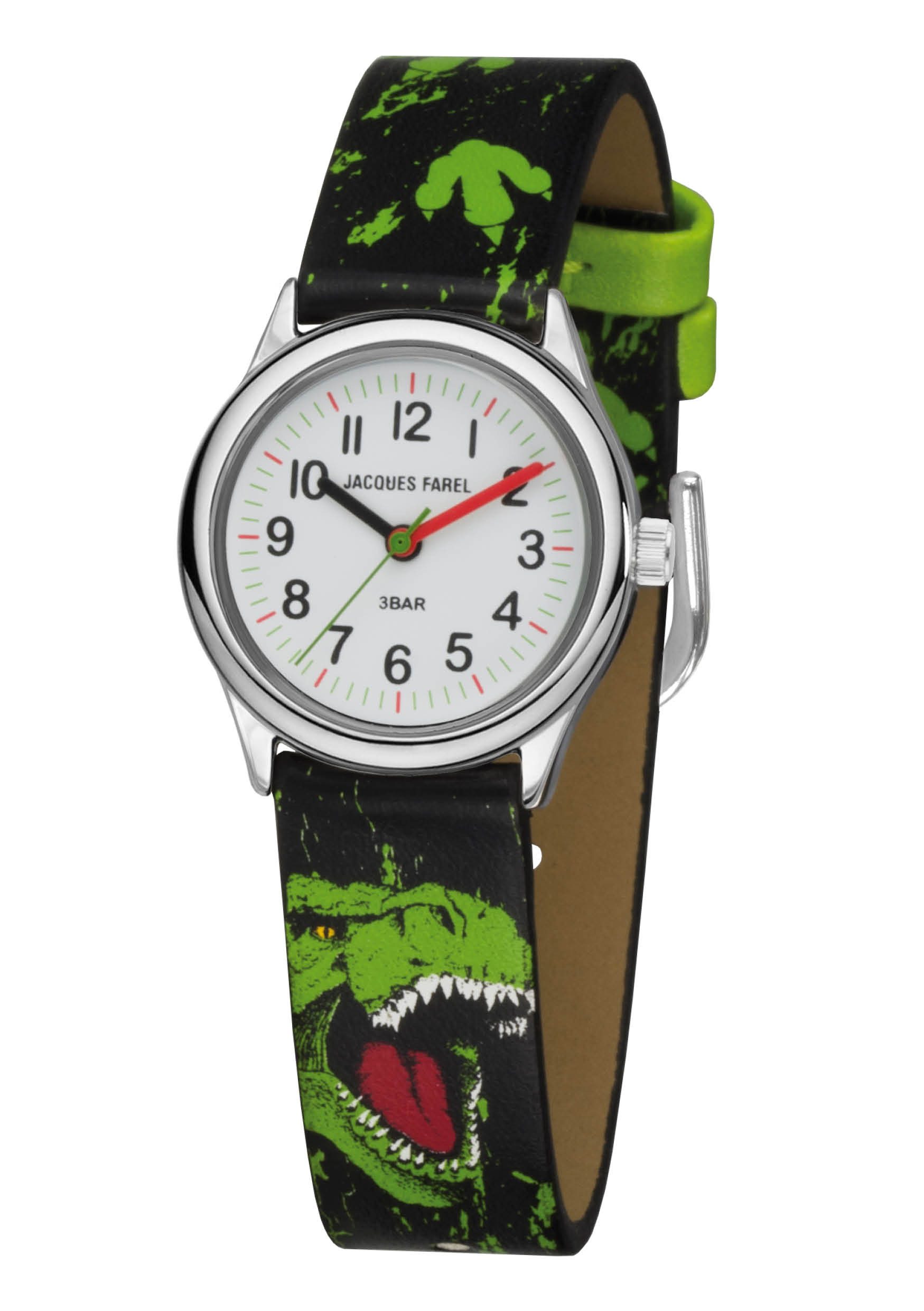 Jacques Farel Quarzuhr HCC Kinder Armbanduhr Textilband, analog deutlich Kinderuhr Schulanfang Geschenkidee Ø 26 mm