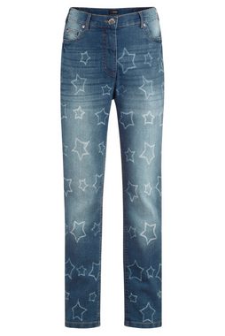 MIAMODA Regular-fit-Jeans Jeans Slim Fit Sterne 5-Pocket