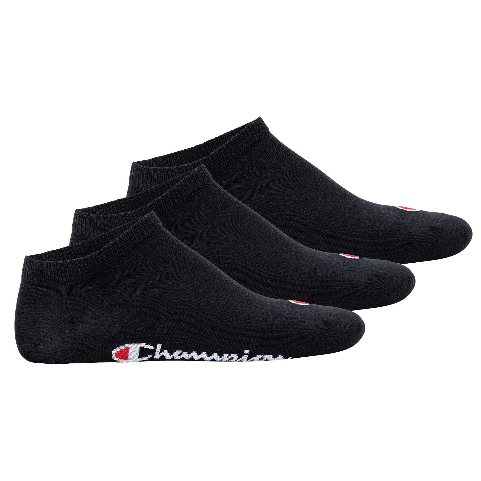 Champion Sportsocken Unisex Socken, 3 Paar - Sneaker Socken Basic Schwarz