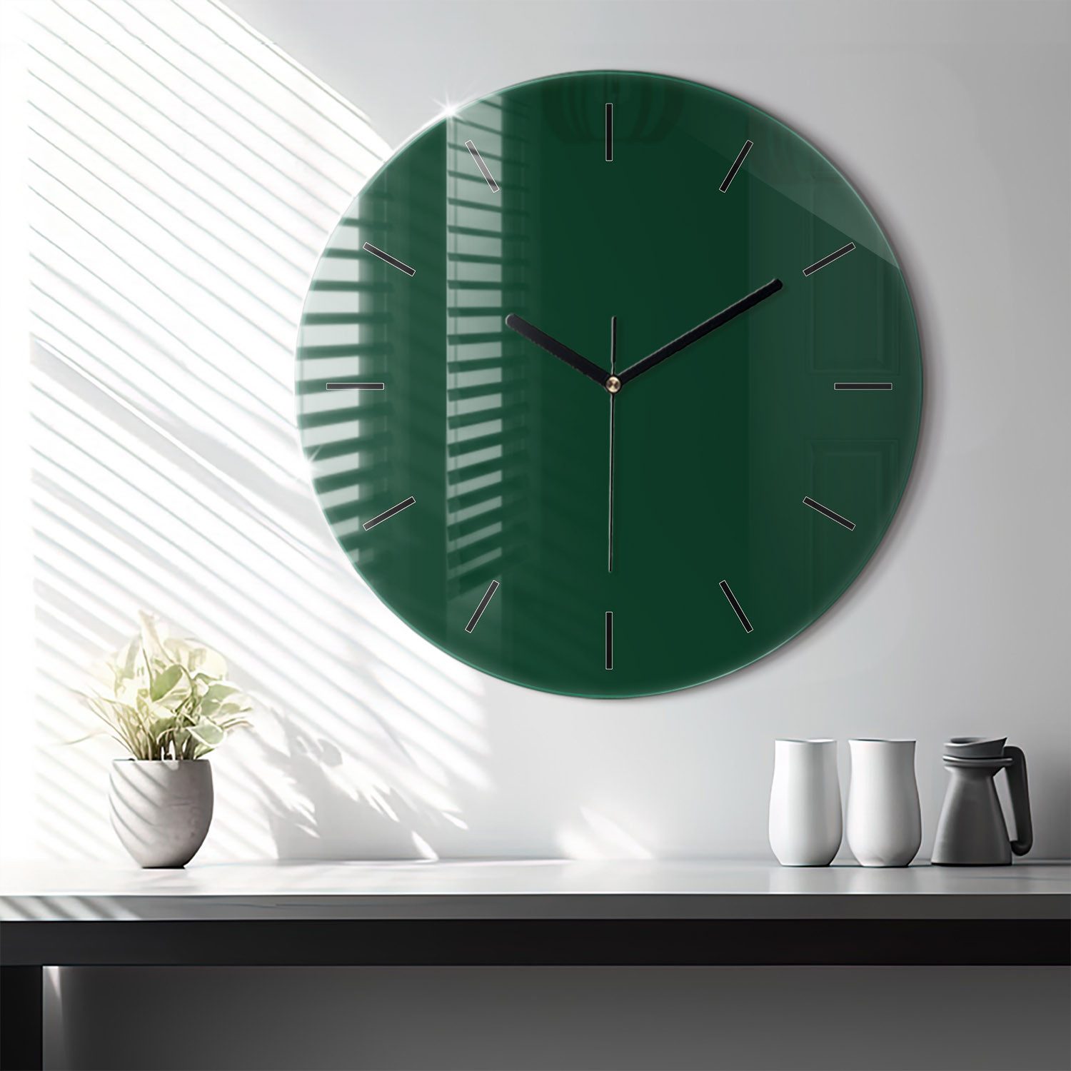 Tulup Wanduhr Wanduhr Glasrunde Uhr Moderne günstig online kaufen