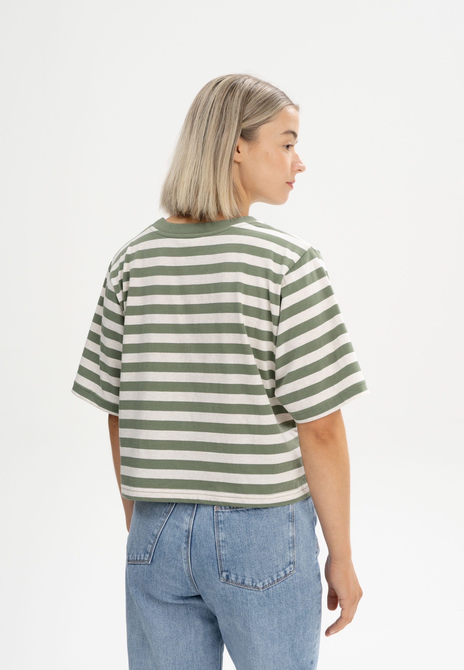 MELA Kurzarmshirt Cropped T-Shirt DESNA Stripes günstig online kaufen