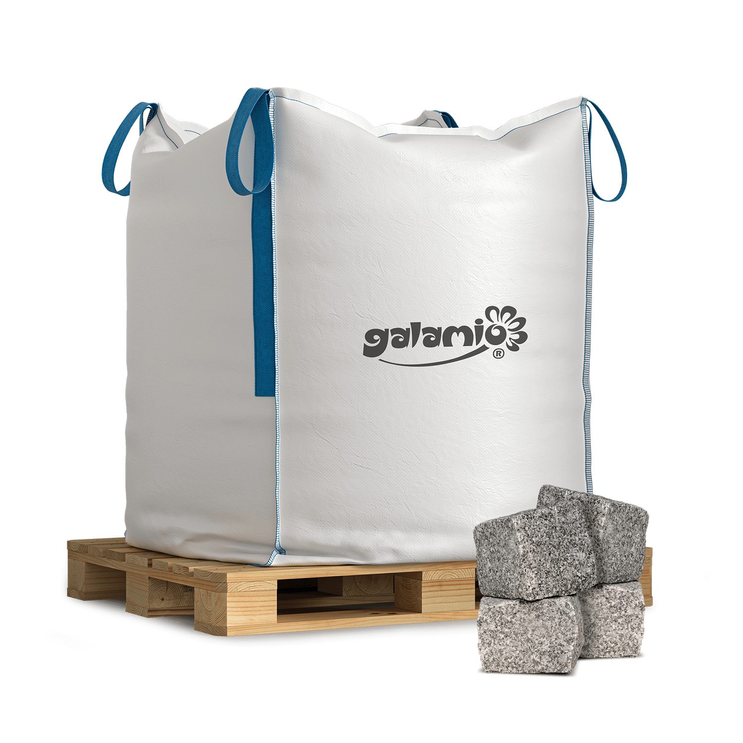 GALAMIO Stein Granit 7/9 gespalten, (Palette, 1 St)