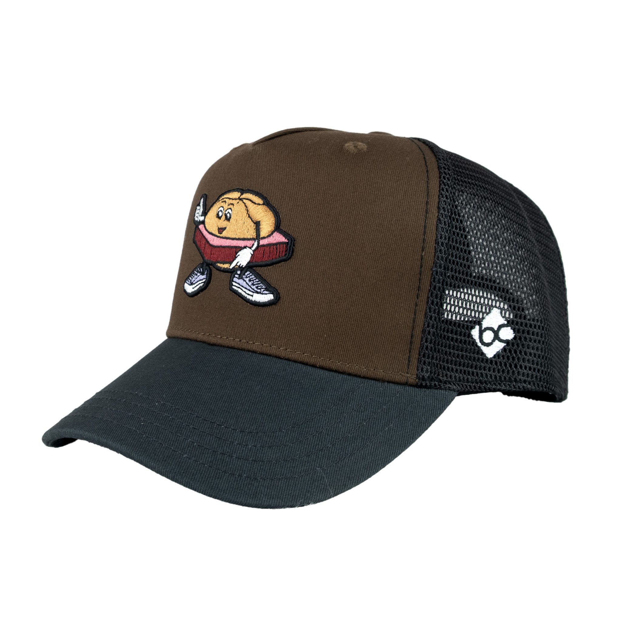 Trucker Cap Bavarian Caps Cap "Mr. Leberkas" - braun (Curved) one size