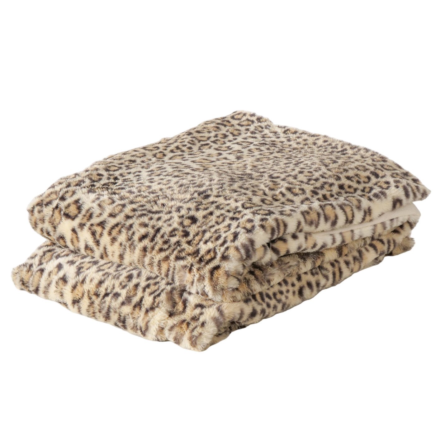 Wohndecke Kuscheldecke Savanna Leopardenmuster 200x150cm Plüschoptik, MF
