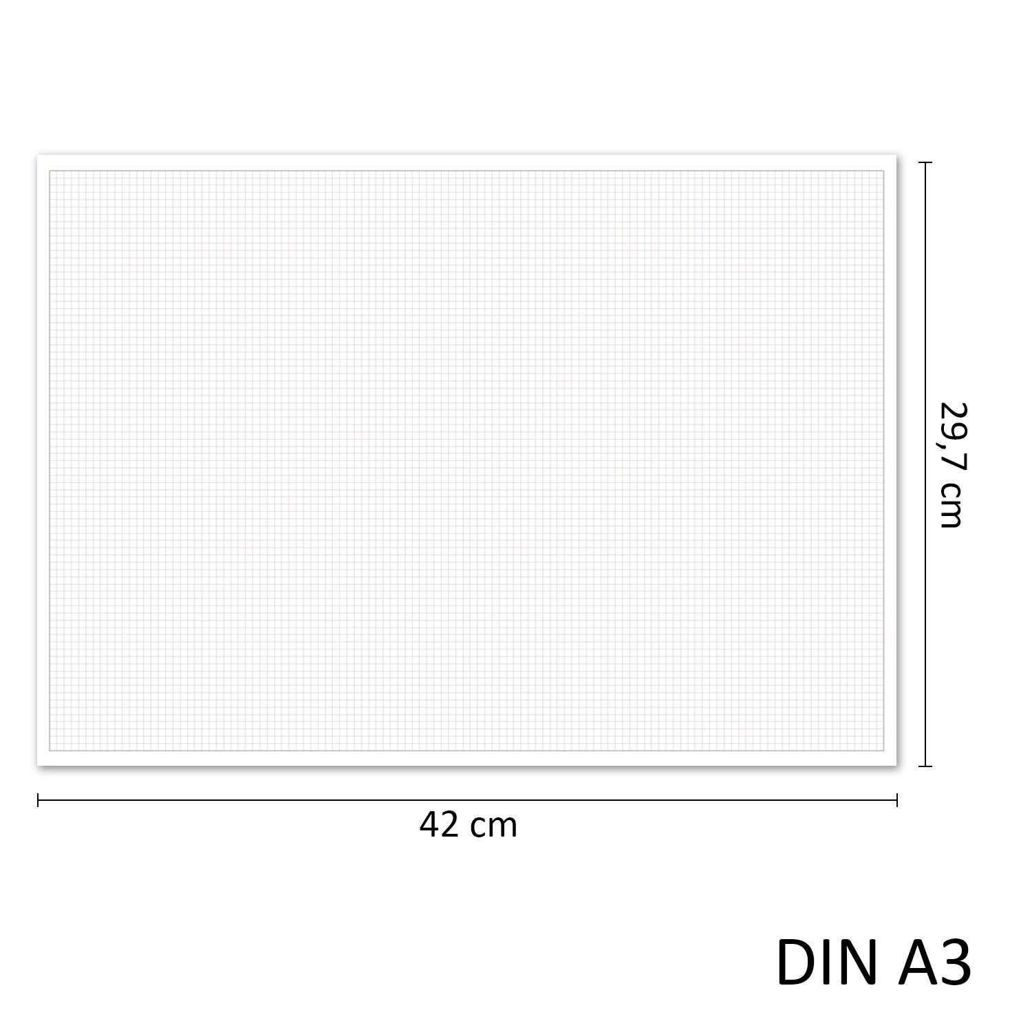 Thumbnail - younikat Schreibtischunterlage Millimeterpapier-Block zum Beschreiben und skizzi