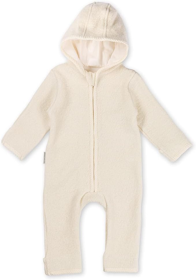 Hofbrucker seit 1948 Overall Walkoverall Baby aus Natur Schurwolle mit Reißverschluss