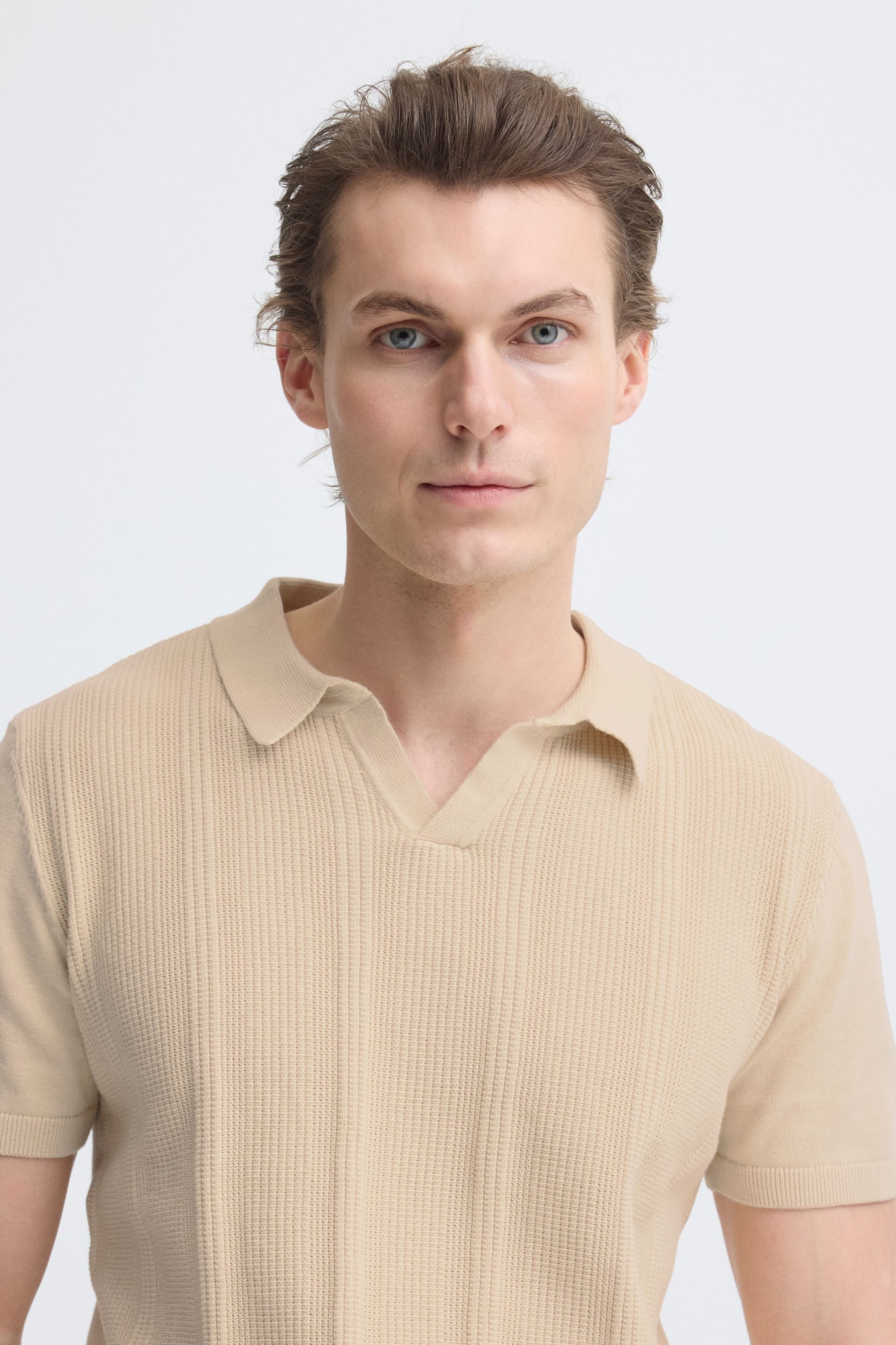 Blend Poloshirt BHBaron (1-tlg) Stilvolles T-Shirt mit Kragen und strukturiertem Rippmuster