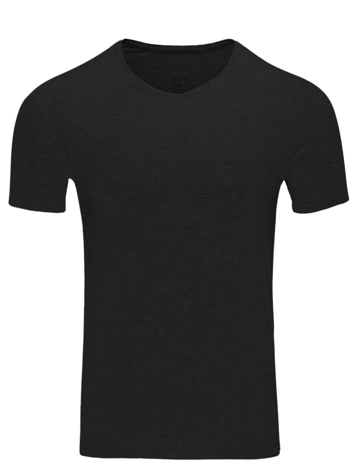 Unterhemden, Herren Schwarz V-Shirt Underwear DA2855 V-Neck Modal T-Shirt Business Doreanse