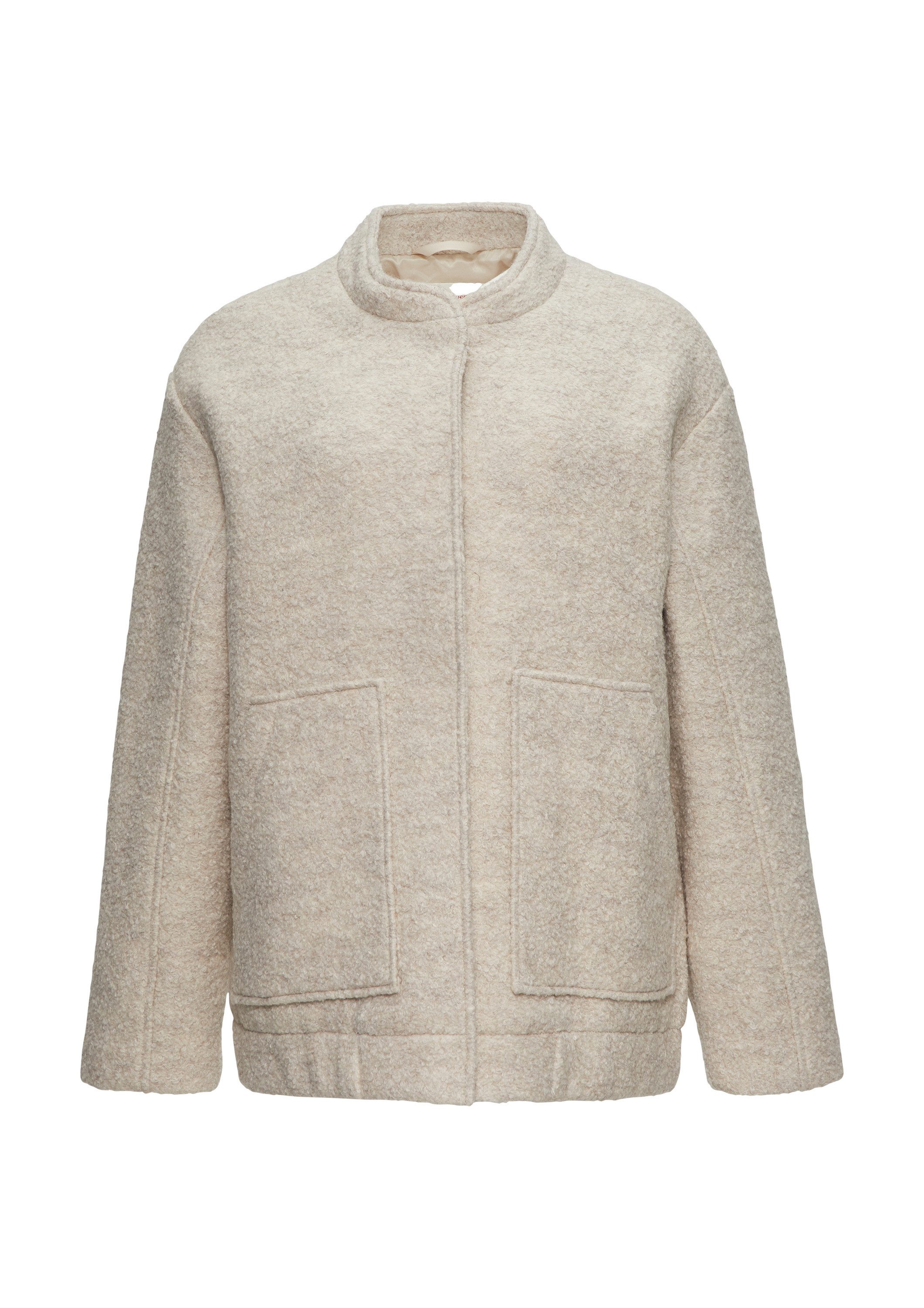 s.Oliver Funktionsjacke Outdoor-Jacke Bouclé-Bomberjacke aus Wollmix günstig online kaufen