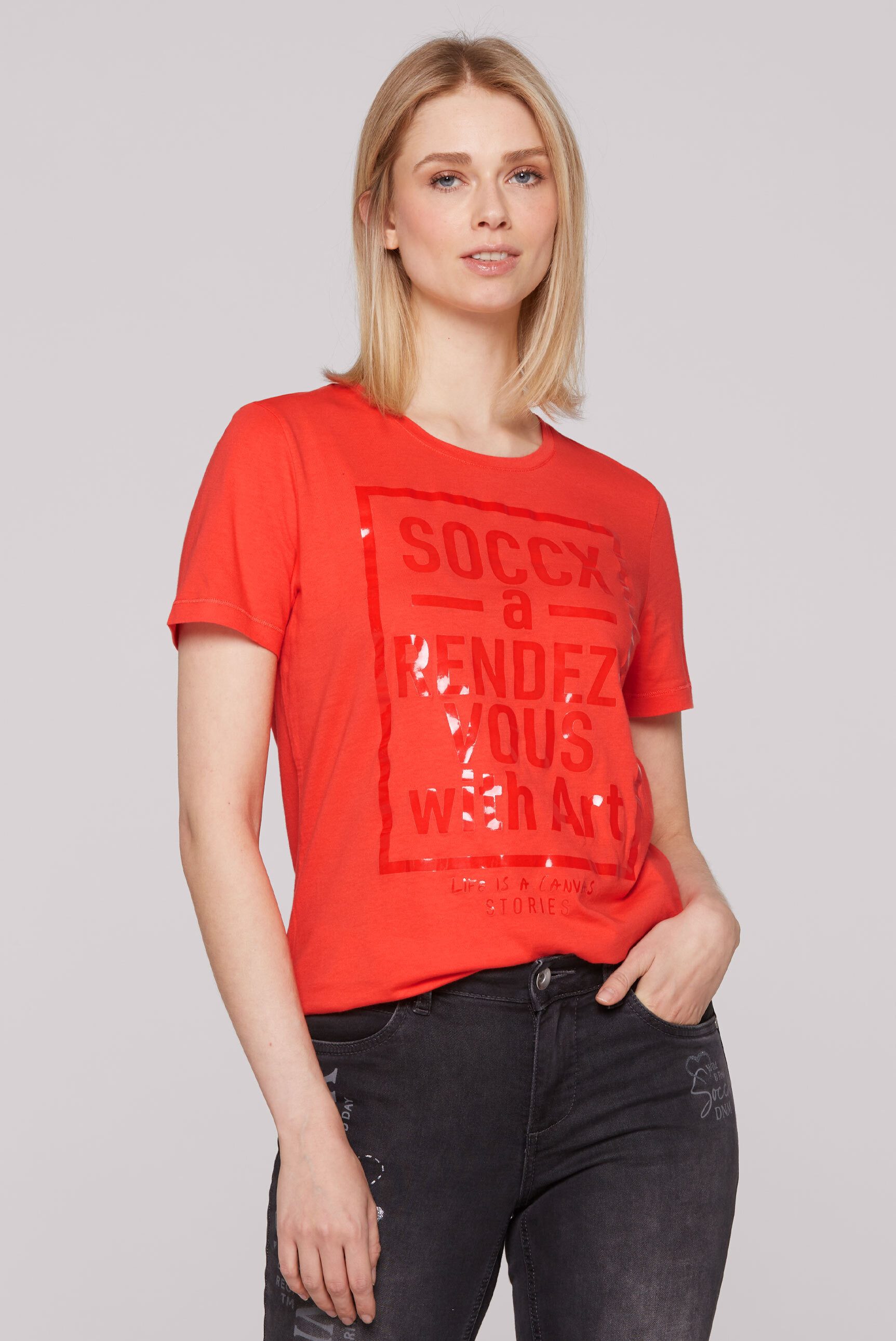 SOCCX Rundhalsshirt aus Baumwolle