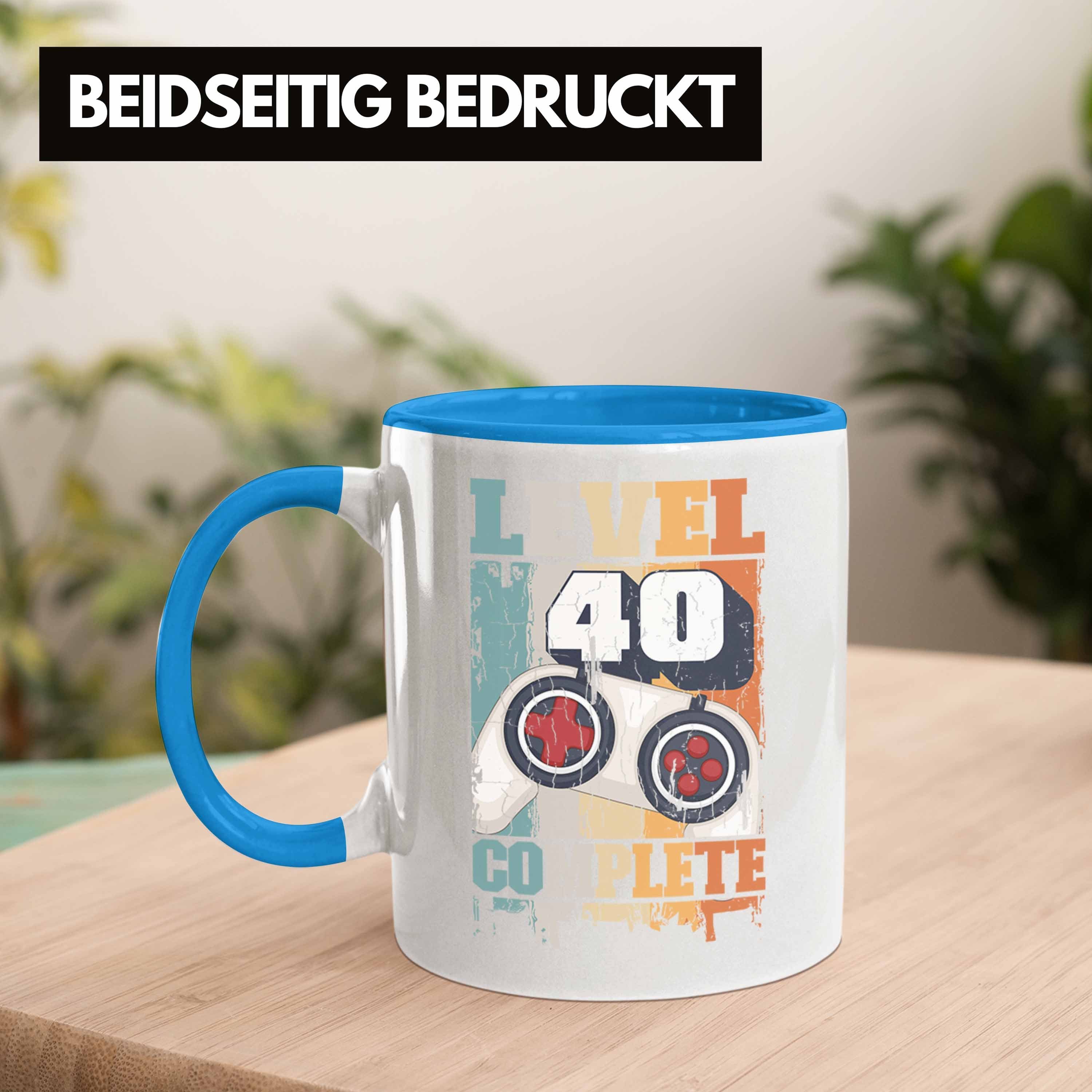 Lustig Trendation 40er Trendation 40. - Geschenke Mutter Vater Tasse Gamer Blau 40 Mann Geburtstag Geschenkidee Tasse Geschenk Männer