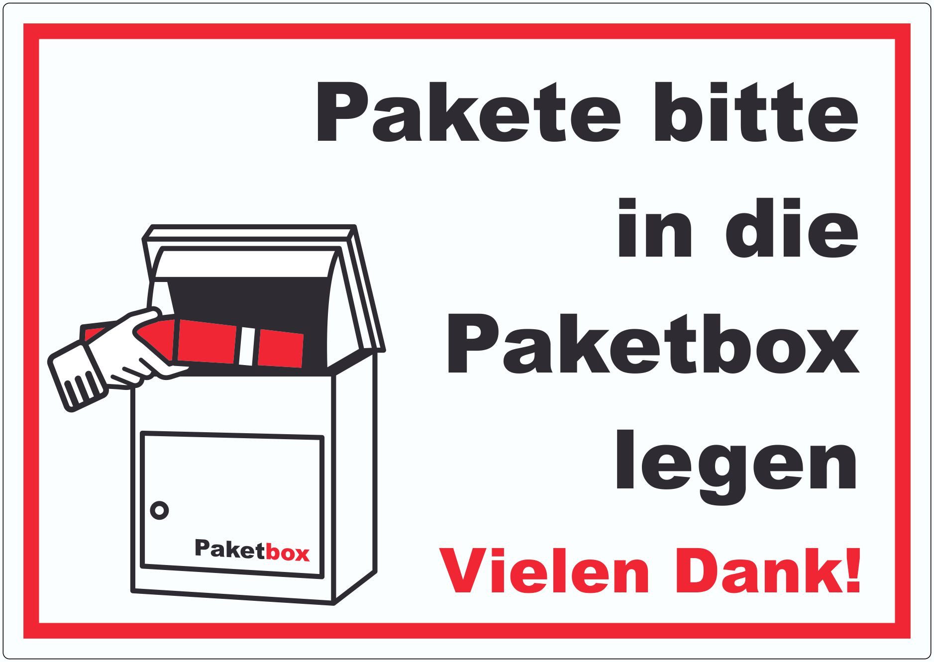 HB-Druck Aufkleber Pakete Paketbox Aufkleber, wetterfest, UV-beständig, kratzfest
