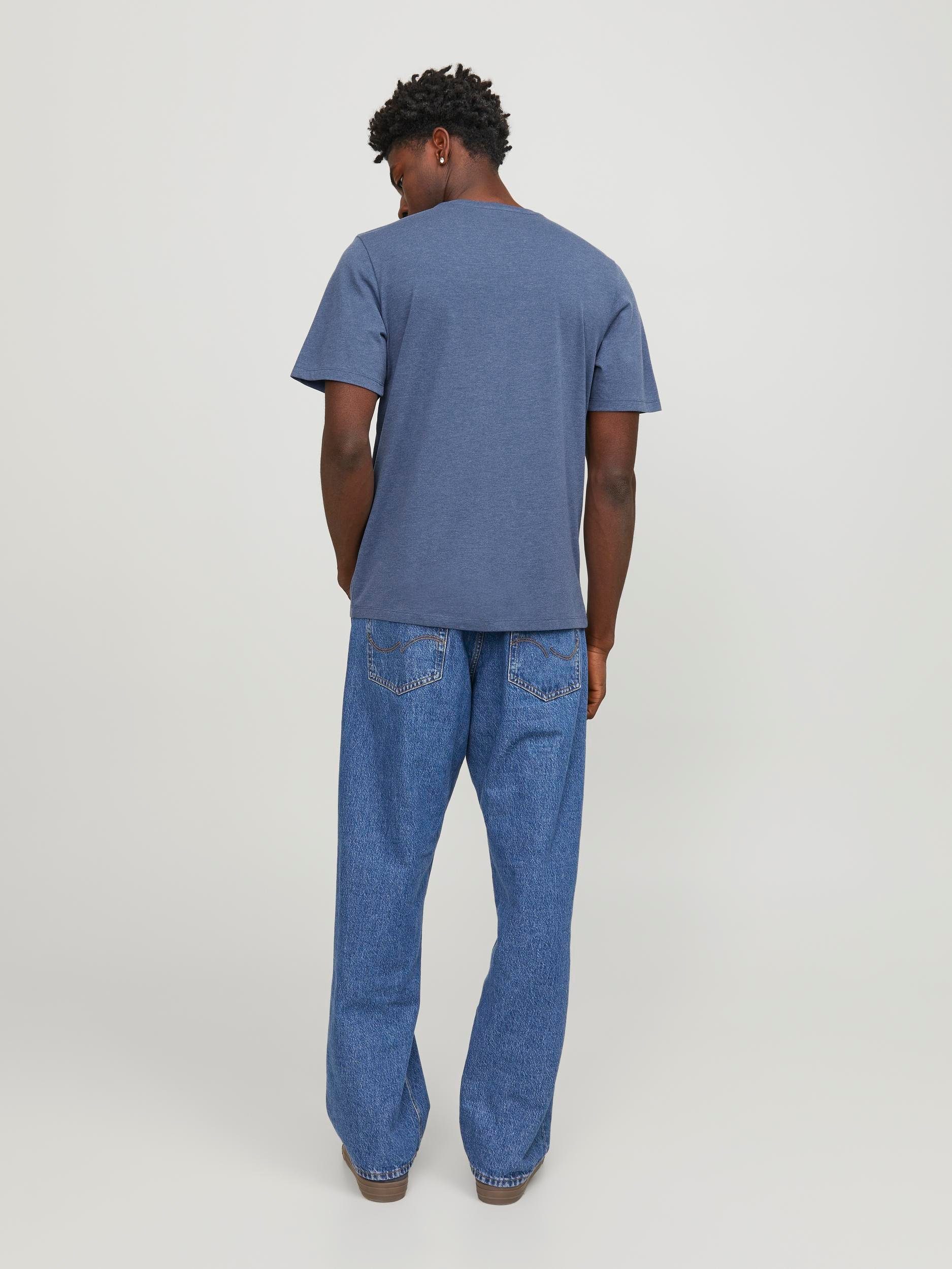 Jack 2 & Rundhalsshirt COL JJELOGO Blue Jones SN Ensign SS TEE O-NECK SS24