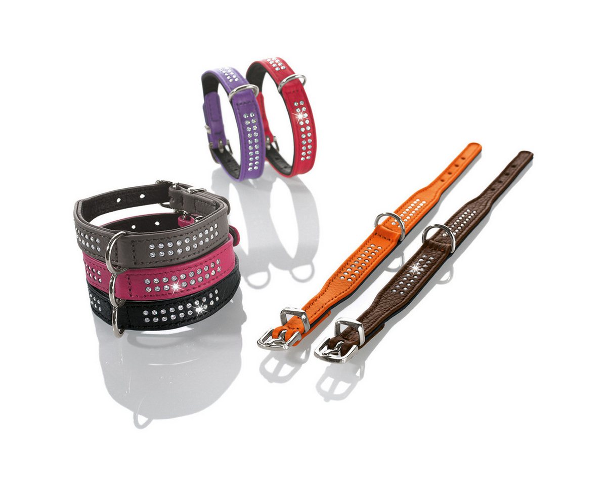 Thumbnail - Hunter Tierbedarf Hunde-Halsband Halsband Diamond Petit rot/schwarz