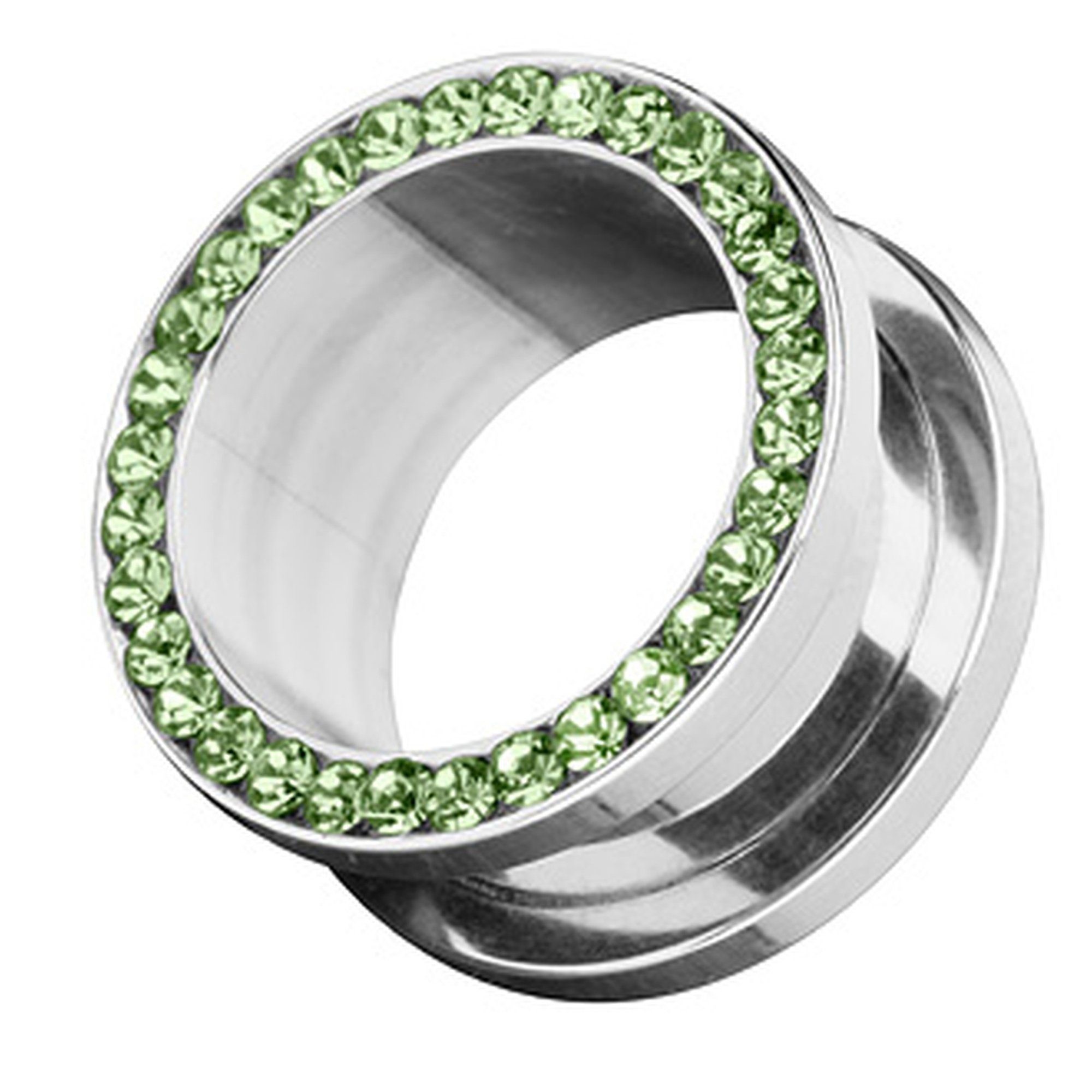 Taffstyle Plug Piercing Edelstahl Zirkonia Kristall, günstig online kaufen