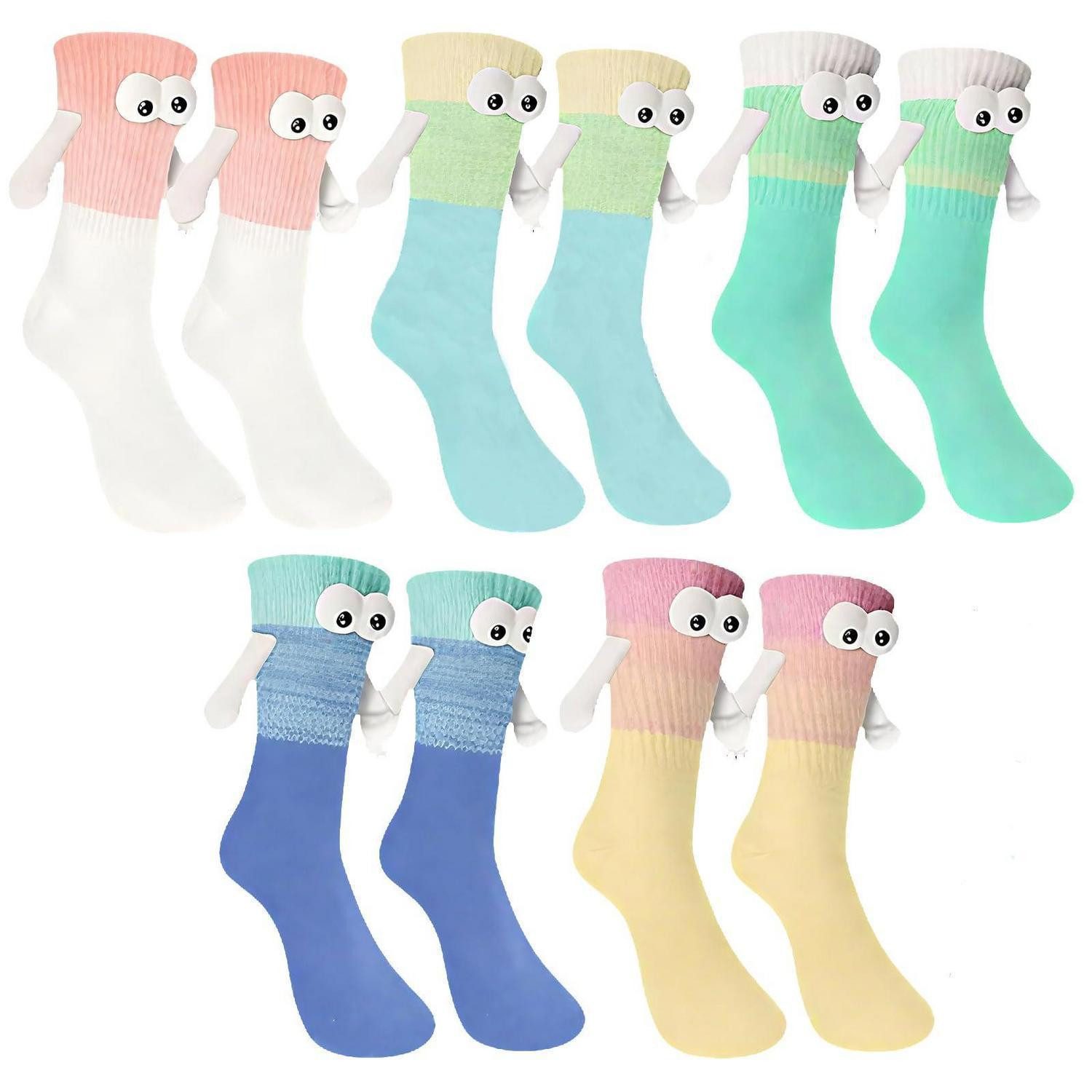 LuxusKollektion Kuschelsocken Socken Hand in Hand magnetisch mehrfarbig 35-42