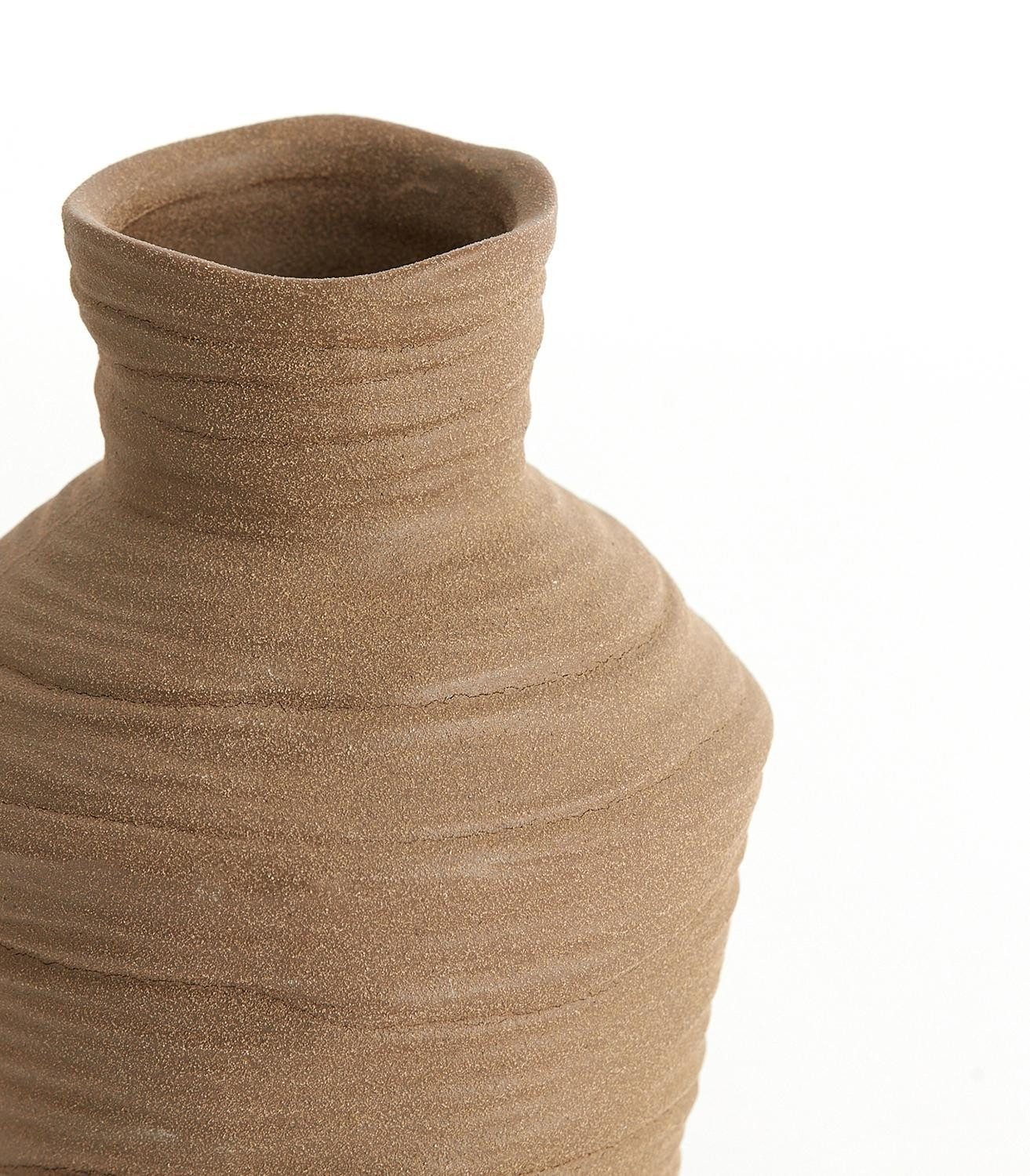 Light & Living Dekovase GRECCIO, Vase, Braun, matt, Keramik, H 20,5 cm (1 St), besondere Oberflächenstruktur