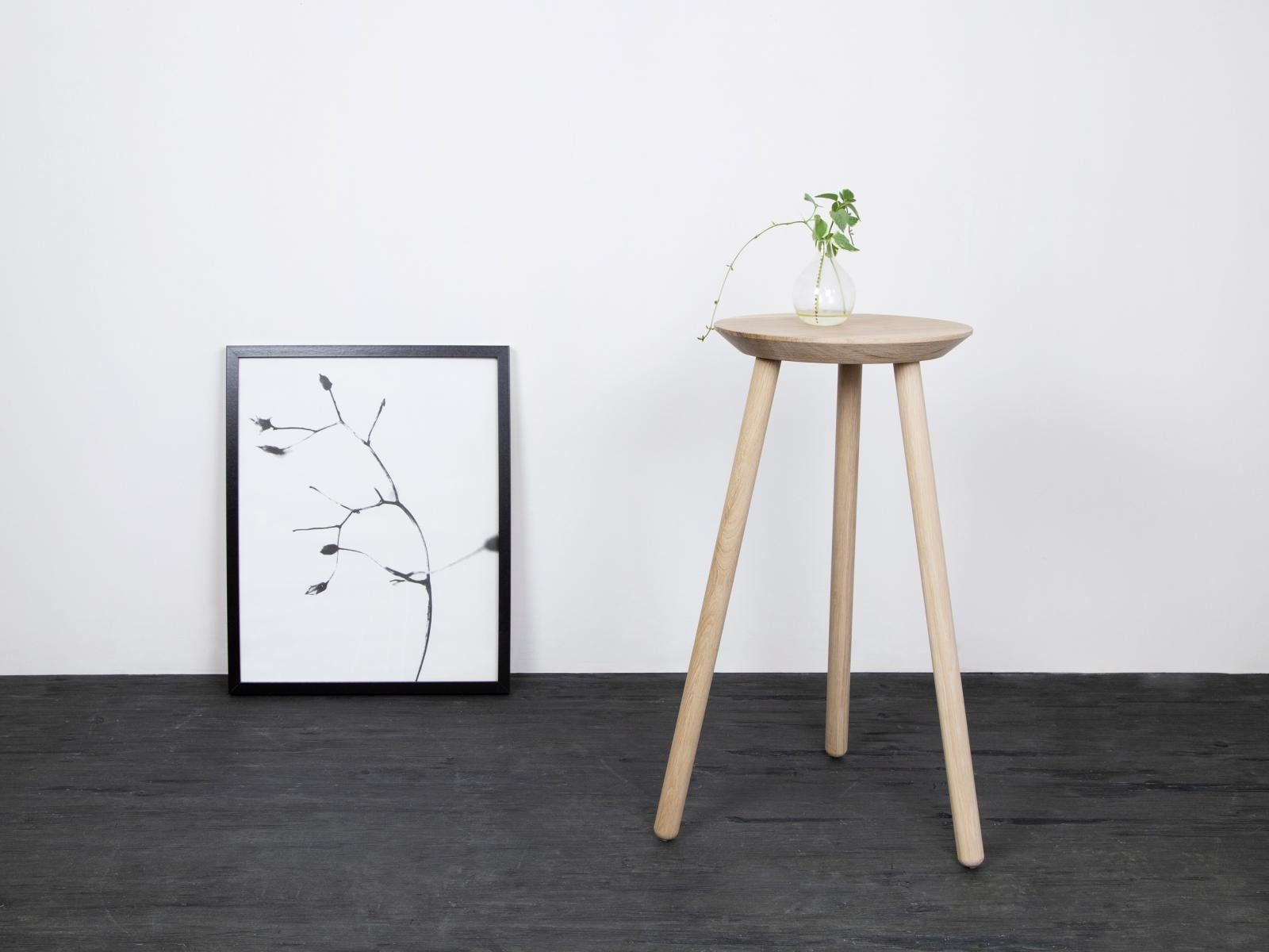 kommod Beistelltisch CHEERS, Ablage, kleiner Holztisch – 30 x 61 cm – Eiche massiv natur